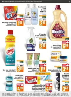COOP Jednota leták platný od 12.02.2026 | Strana: 23 | Produkty: Savo, Zubná pasta, Ústna voda, Voda