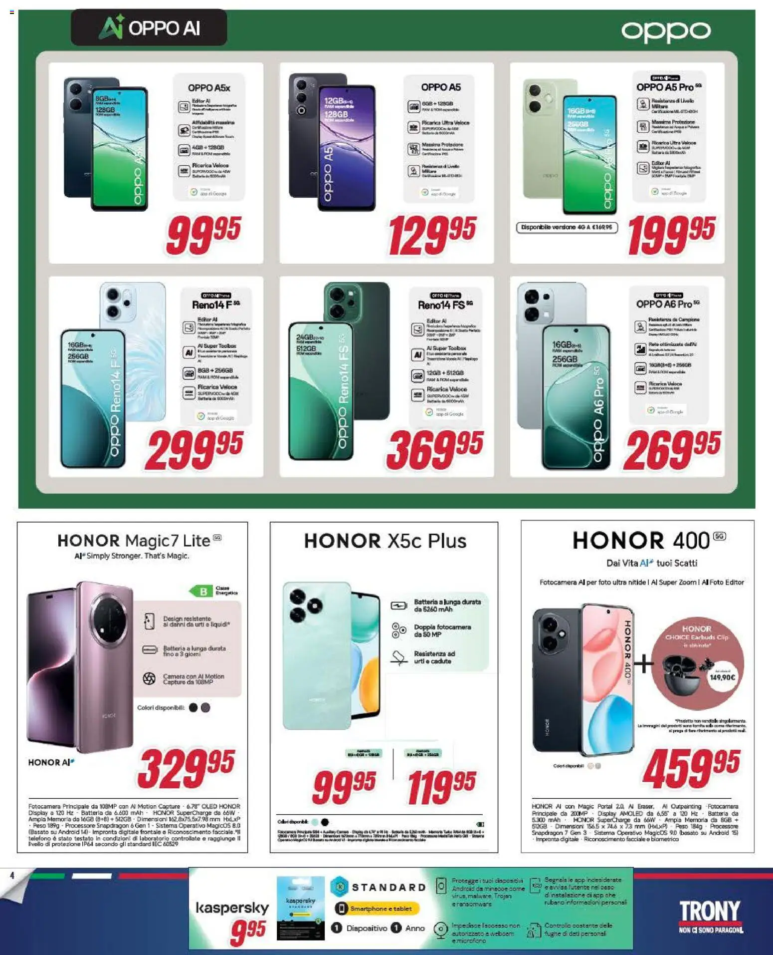 Volantino Trony del 27.12.2025 | Pagina: 4 | Prodotti: Telefono, Smartphone, Fotocamera, Batteria