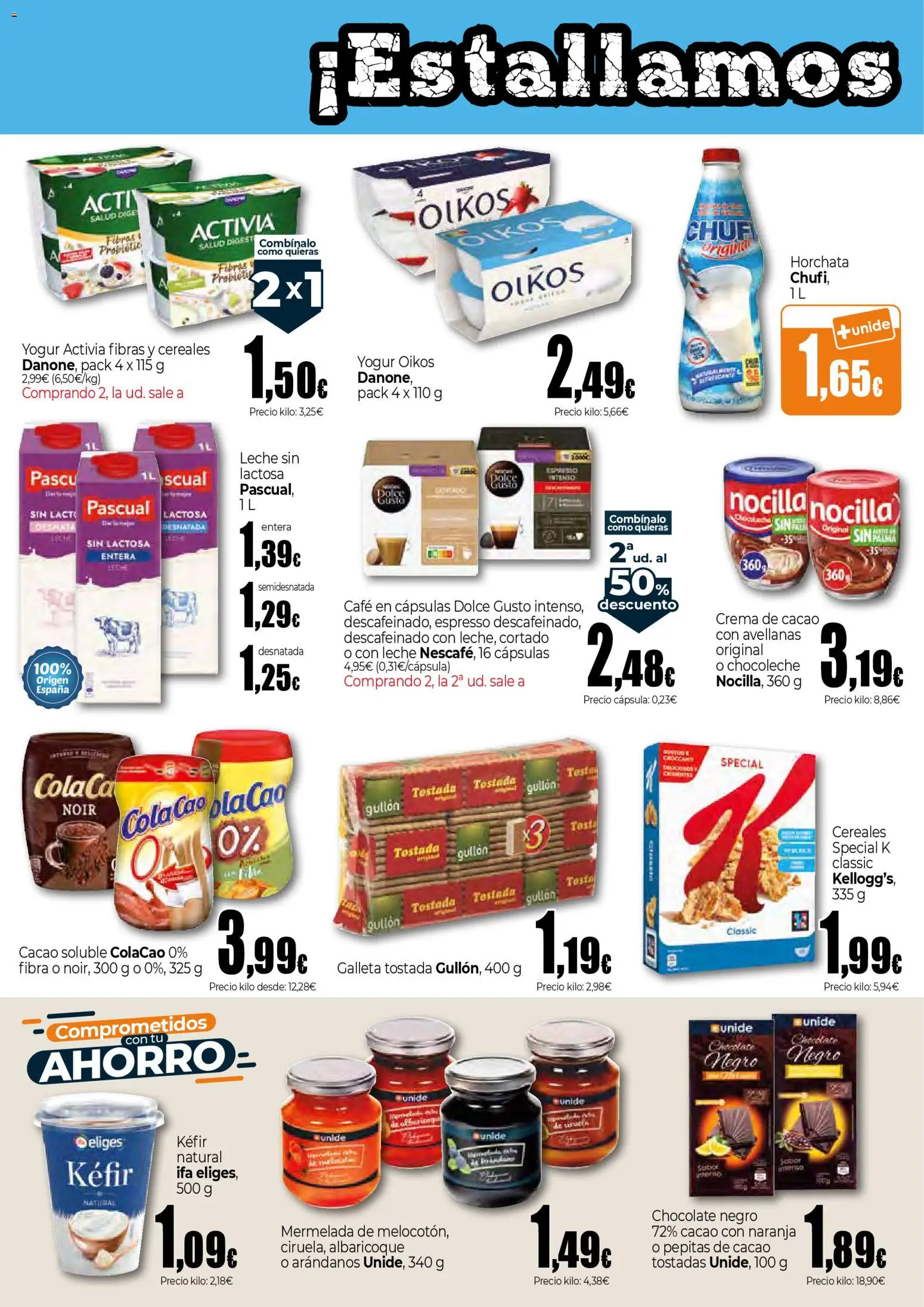 Unide folleto │ válido desde el 23.04.2026 | Página: 6 | Productos: Chocolate, Cereales, Αποφλοιωτής σκόρδου, Cacao soluble