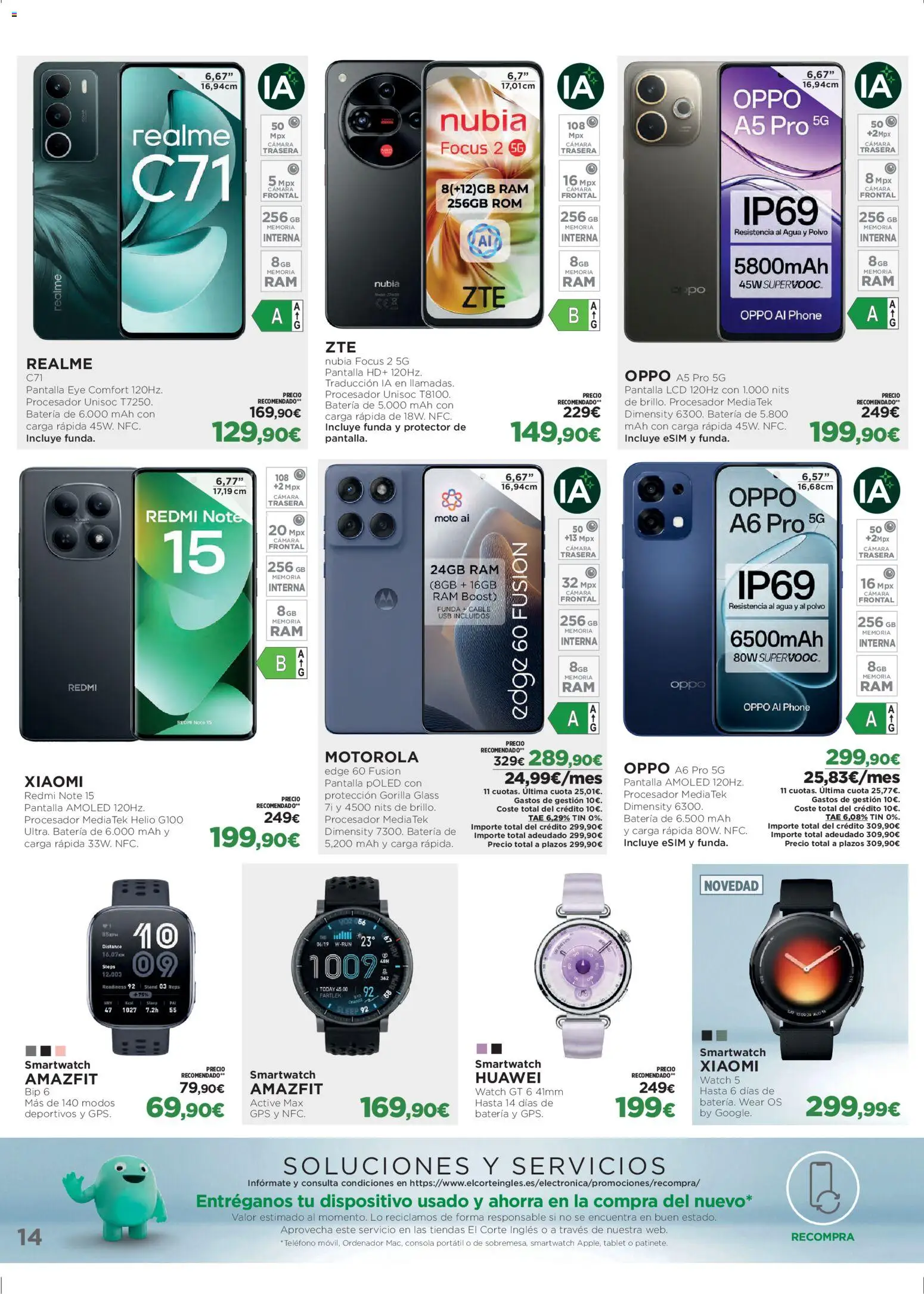 El Corte Inglés ofertas │ válido desde el 05.03.2026 | Página: 14 | Productos: Polvo, Teléfono, Cámara, Cable