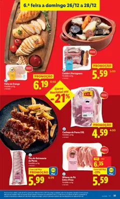 Pré-visualização Peito de Frango, Vendido ao kg válido de 22.12.2025 | Página: 31 | Produtos: Peito de frango, Frango, Carne, Pá
