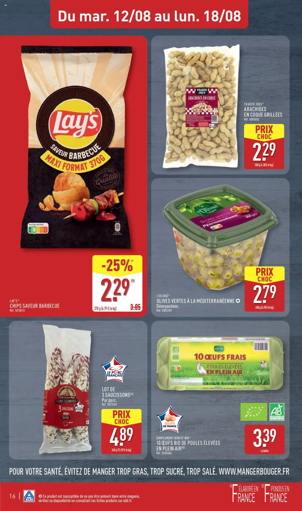 | Page: 18 | Produits: Olives, Barbecue, Œufs, Chips