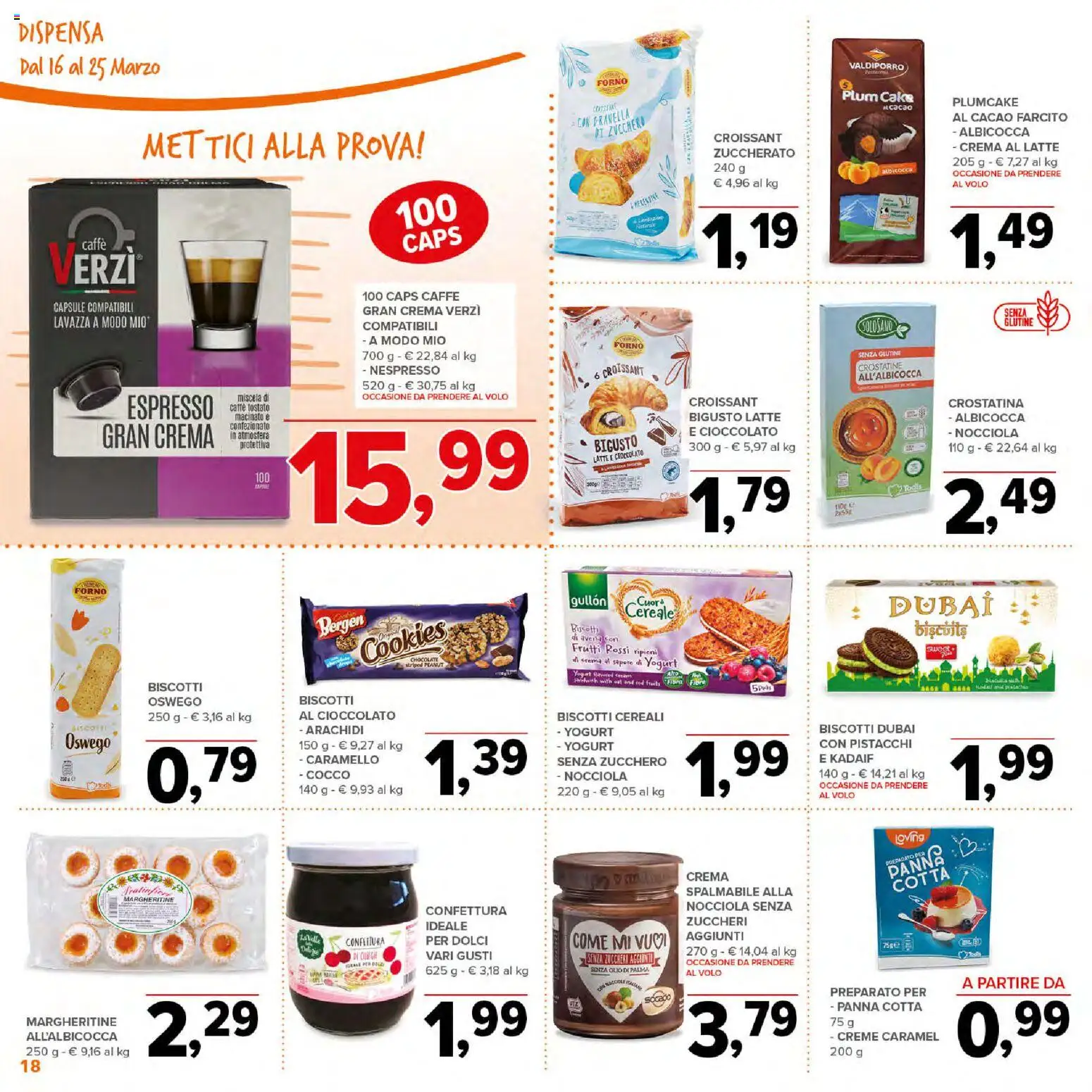 Volantino Todis del 16.03.2026 | Pagina: 18 | Prodotti: Biscotti, Cocco, Plumcake, Cacao