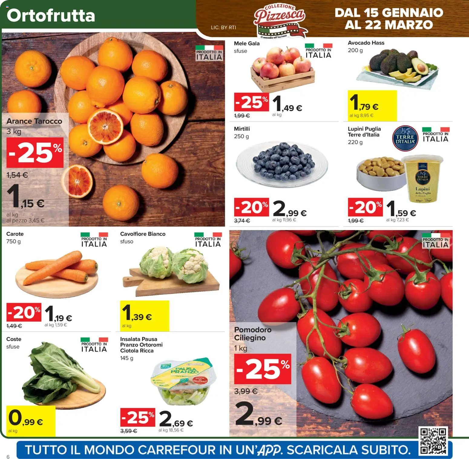 Volantino Carrefour del 17.02.2026 | Pagina: 6 | Prodotti: Arance, Avocado, Pomodoro, Mirtilli