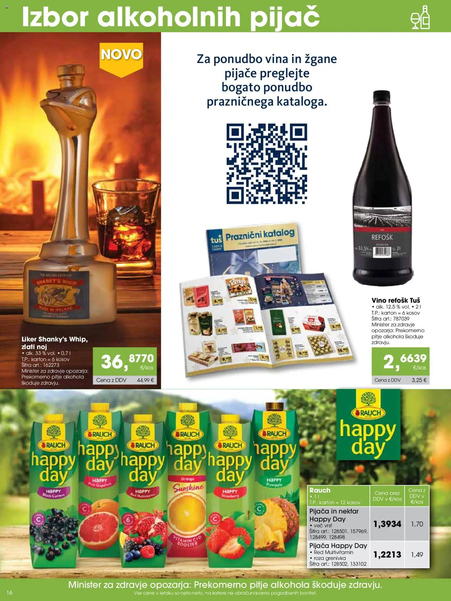 Novi Tuš katalog ponudbe – veljaven od 07.12.2025 | Stran: 16 | Izdelki: Vino, Grenivka