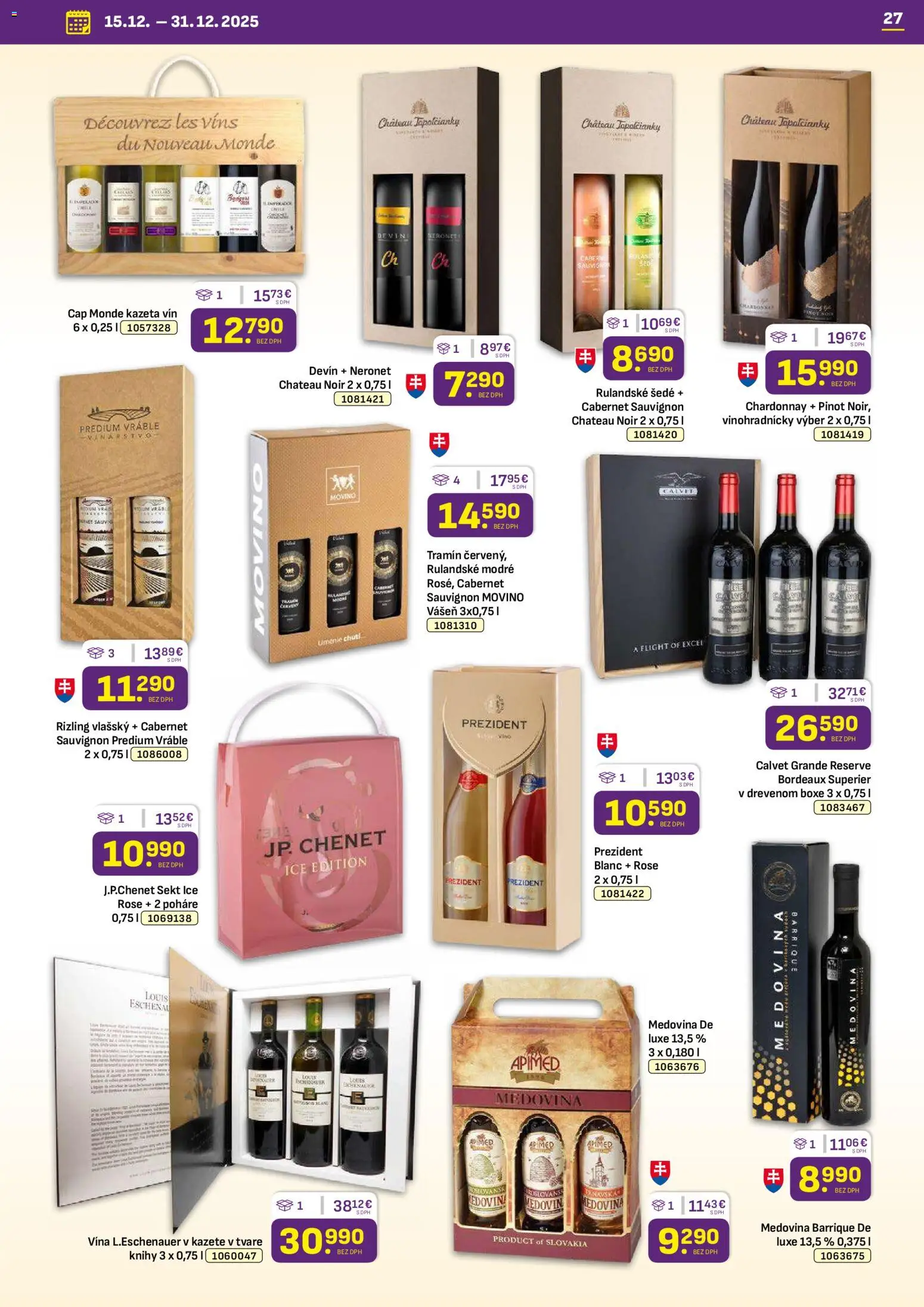 Nové Libex akcie – leták je platný od 15.12.2025 | Strana: 27 | Produkty: Víno