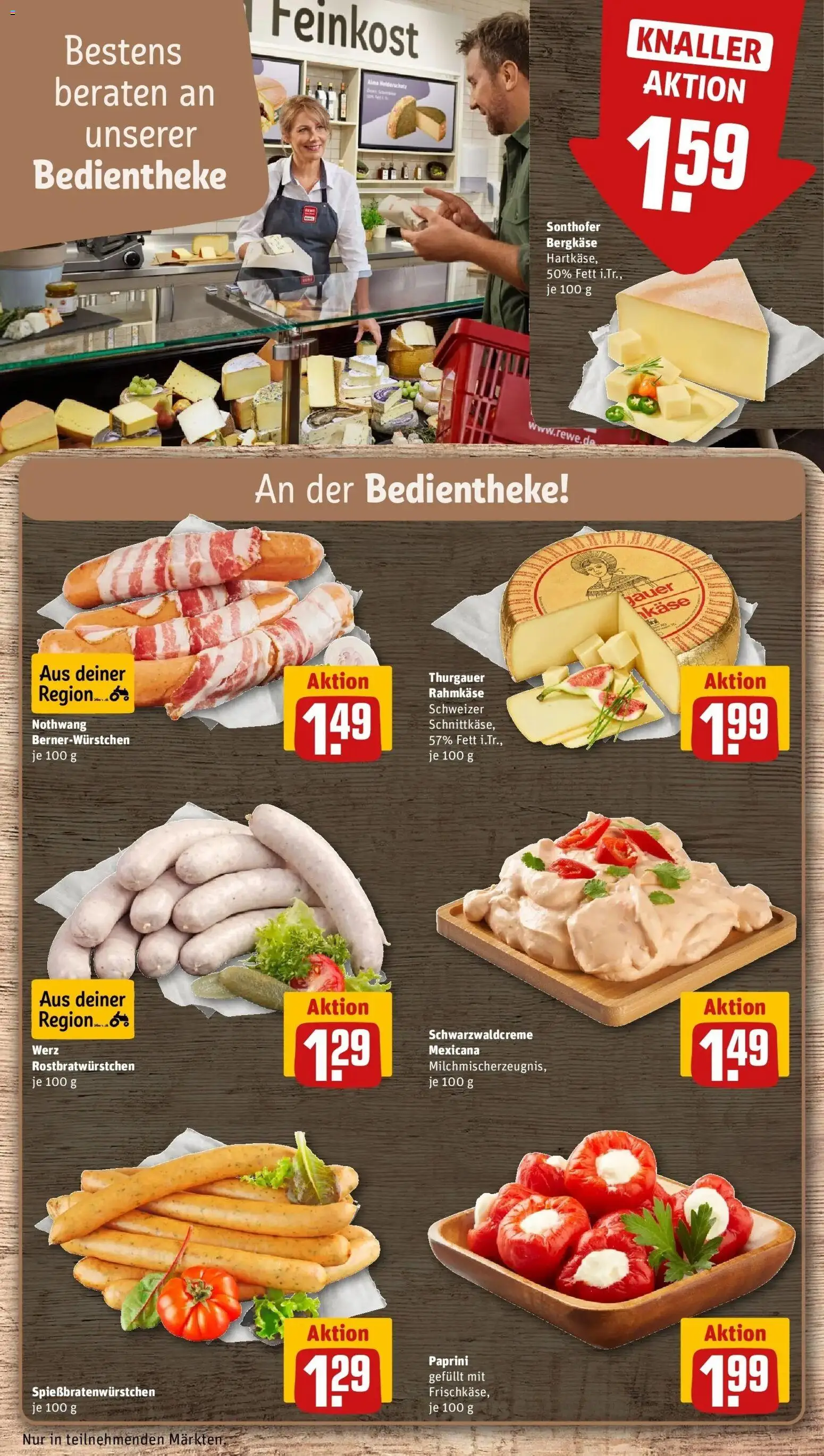 Rewe Prospekt Mannheim / Rheinau	 – gültig ab 12.04.2026 | Seite: 9 | Produkte: Käse