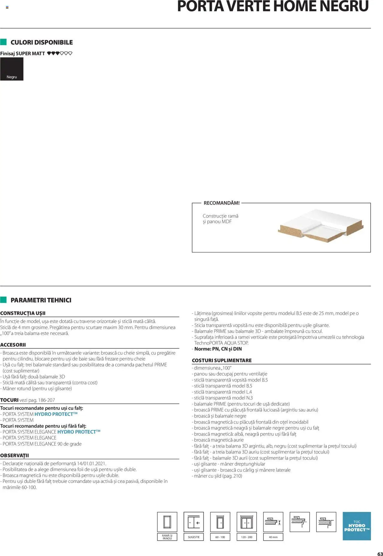 Noul catalog Proges – valabil de la 01.05.2025 | Pagină: 63 | Produse: Mâner, Traverse, Ușă