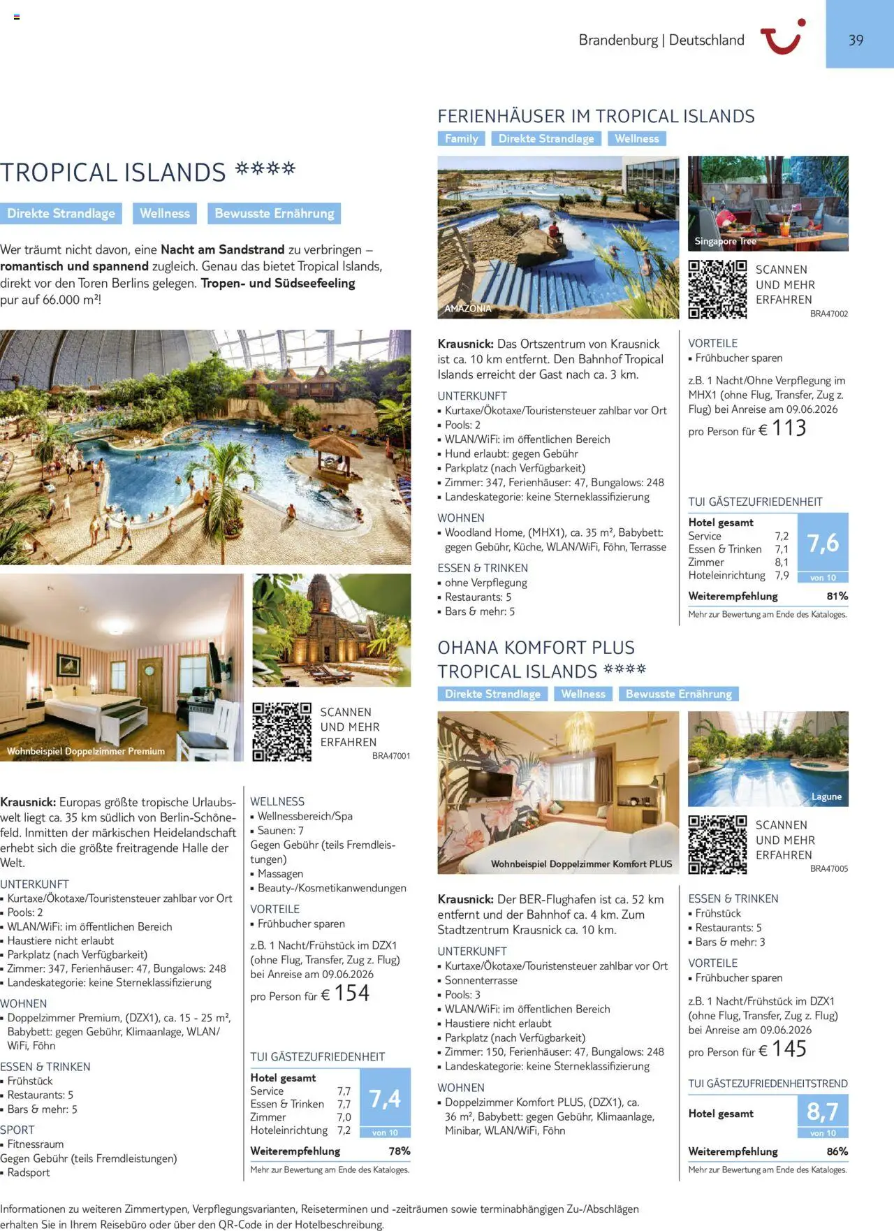 TUI Urlaub mit eigener Anreise 2025/26 – gültig ab 01.11.2025 | Seite: 39 | Produkte: Babybett, Föhn