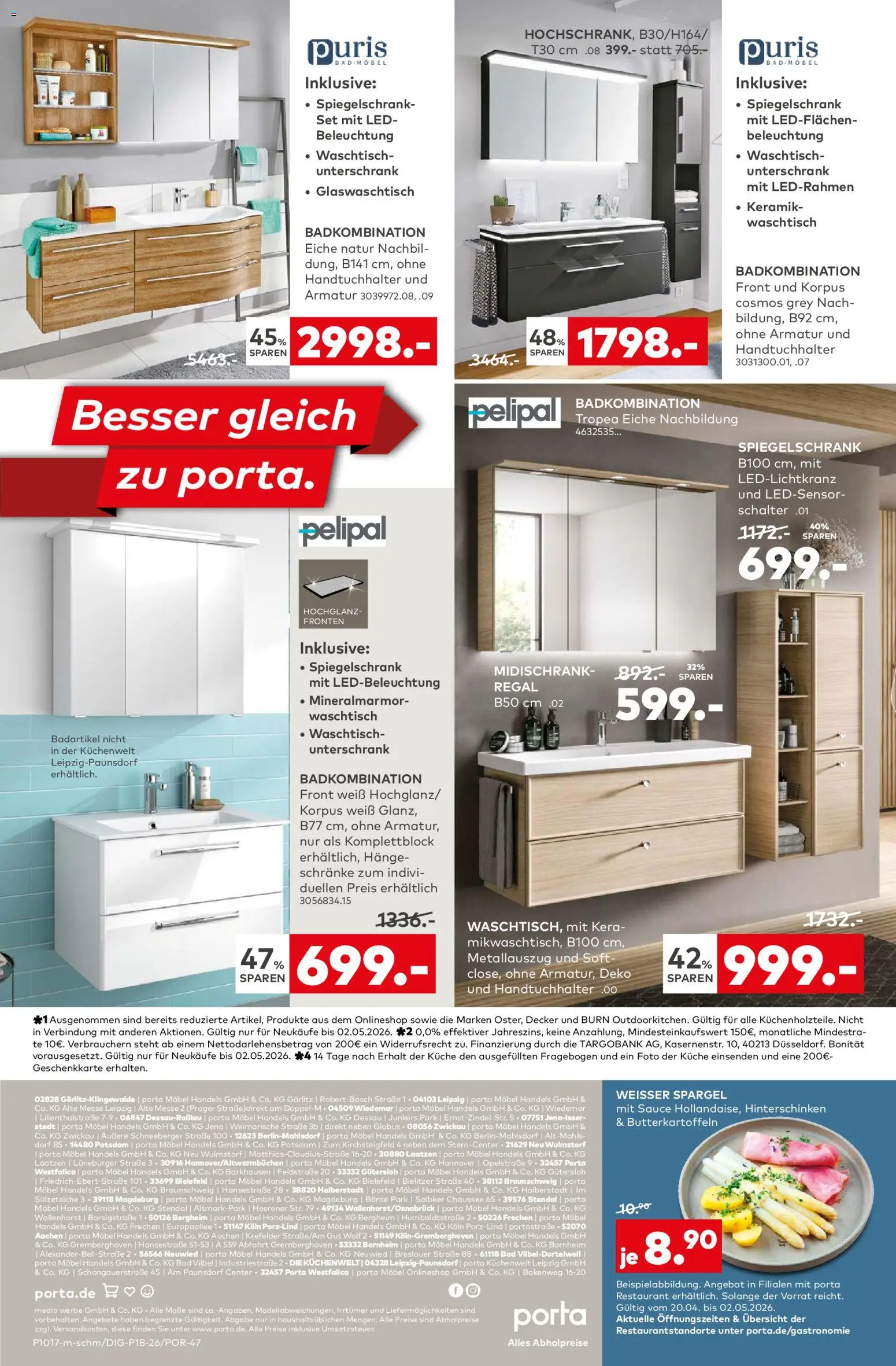 Porta! Küchentester gesucht! Aachen – gültig ab 19.04.2026 | Seite: 12 | Produkte: Regal, Bad, Armatur, Waschtisch