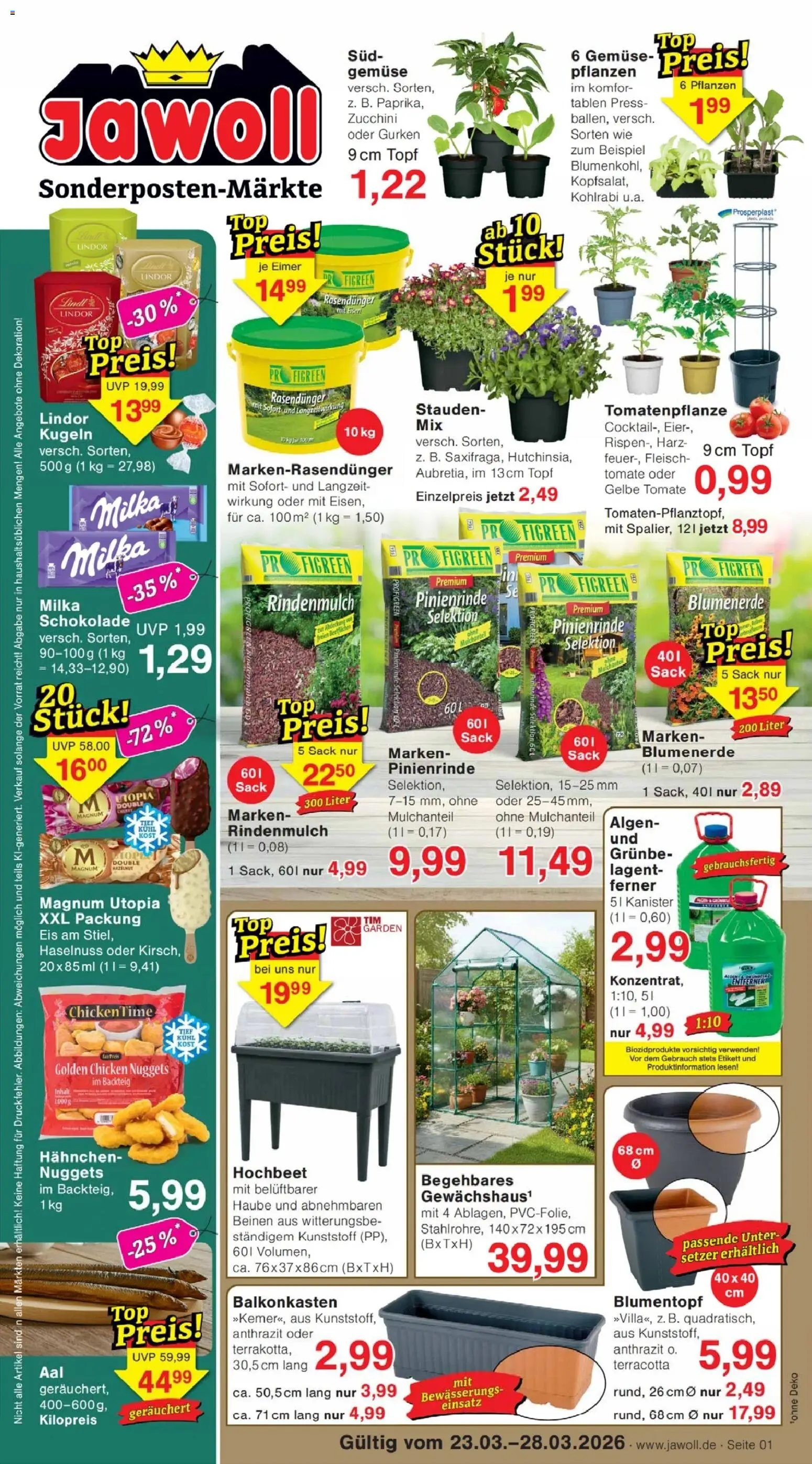 Jawoll Prospekt – gültig ab 23.03.2026 | Seite: 1 | Produkte: Kohlrabi, Milka, Zucchini, Lindt
