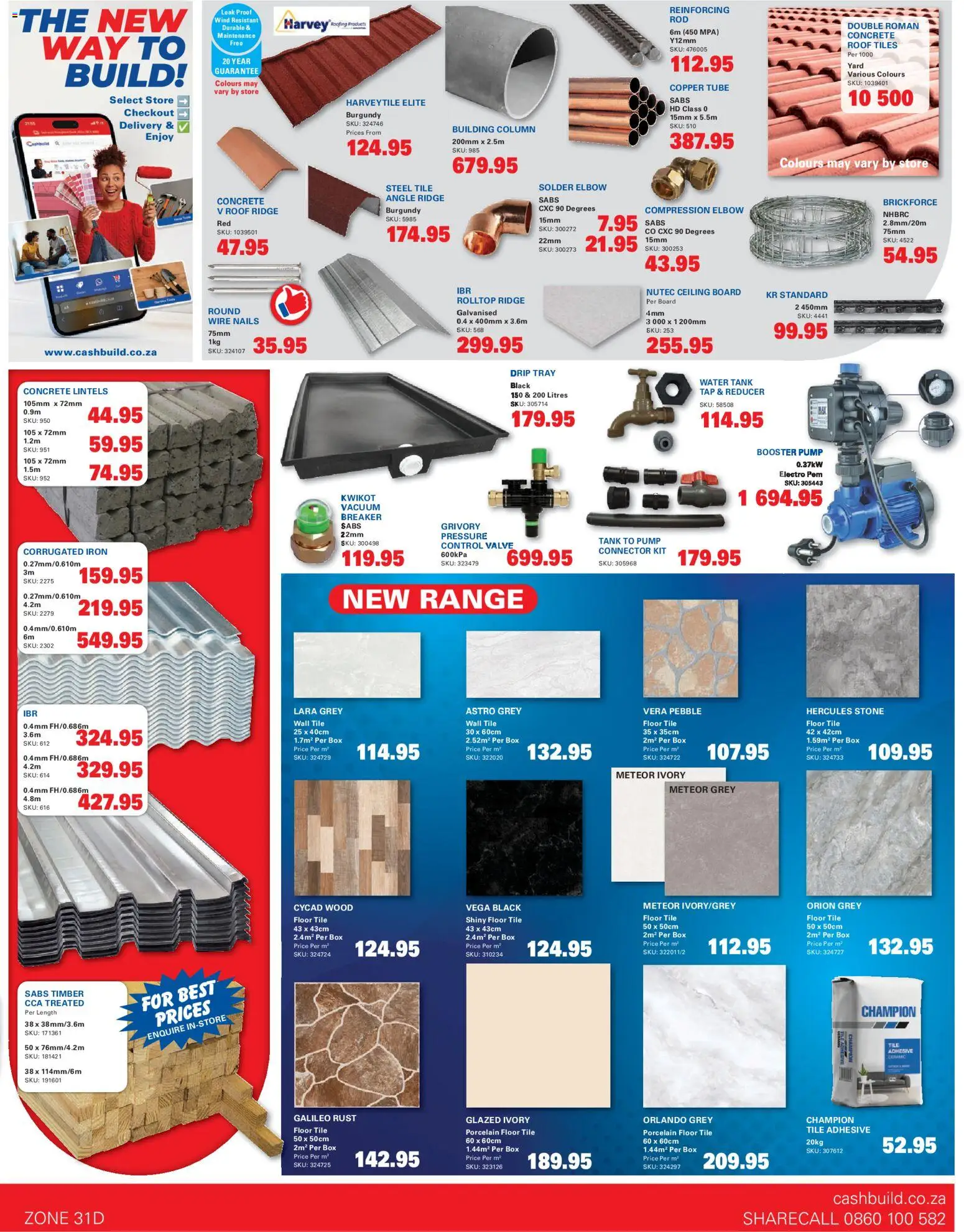 New Cashbuild catalogue – valid from 23.02.2026 | Page: 3 | Products: Tray, Iron, Adhesive, Tap