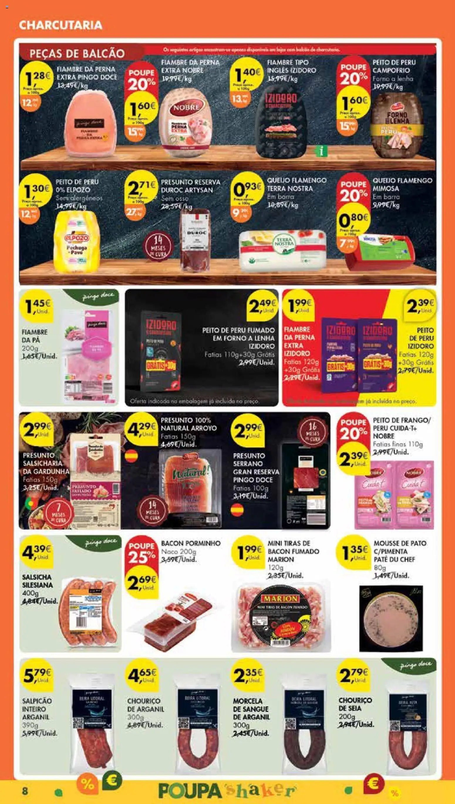 Pingo Doce Poupe Esta Semana Madeira │ válido de 02.12.2025 | Página: 8 | Produtos: Bacon, Peru, Salsicha, Queijo