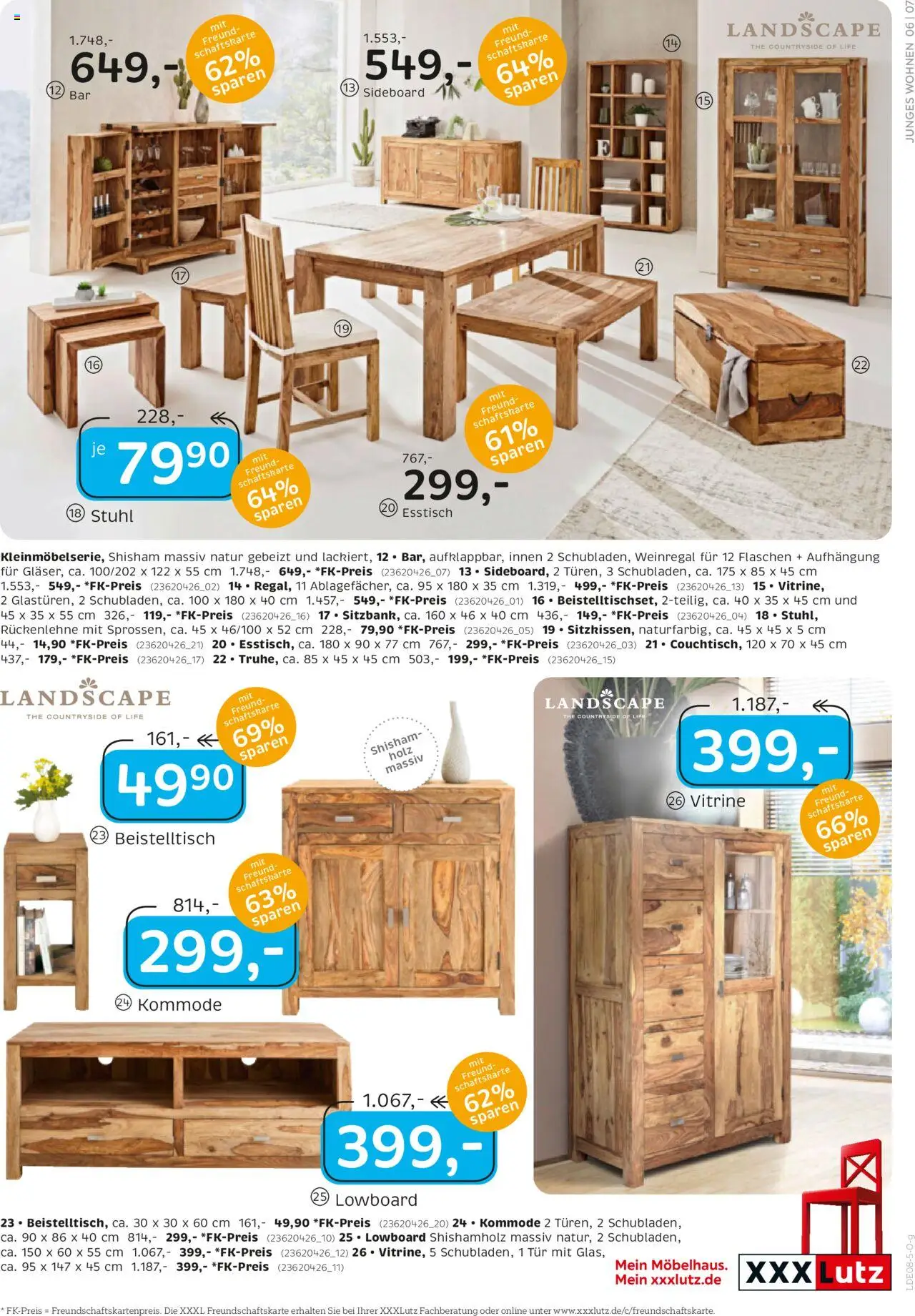 XXXL Lutz Junges Wohnen - gültig ab dem 04.08.2025 | Seite: 7 | Produkte: Sideboard, Beistelltisch, Weinregal, Vitrine