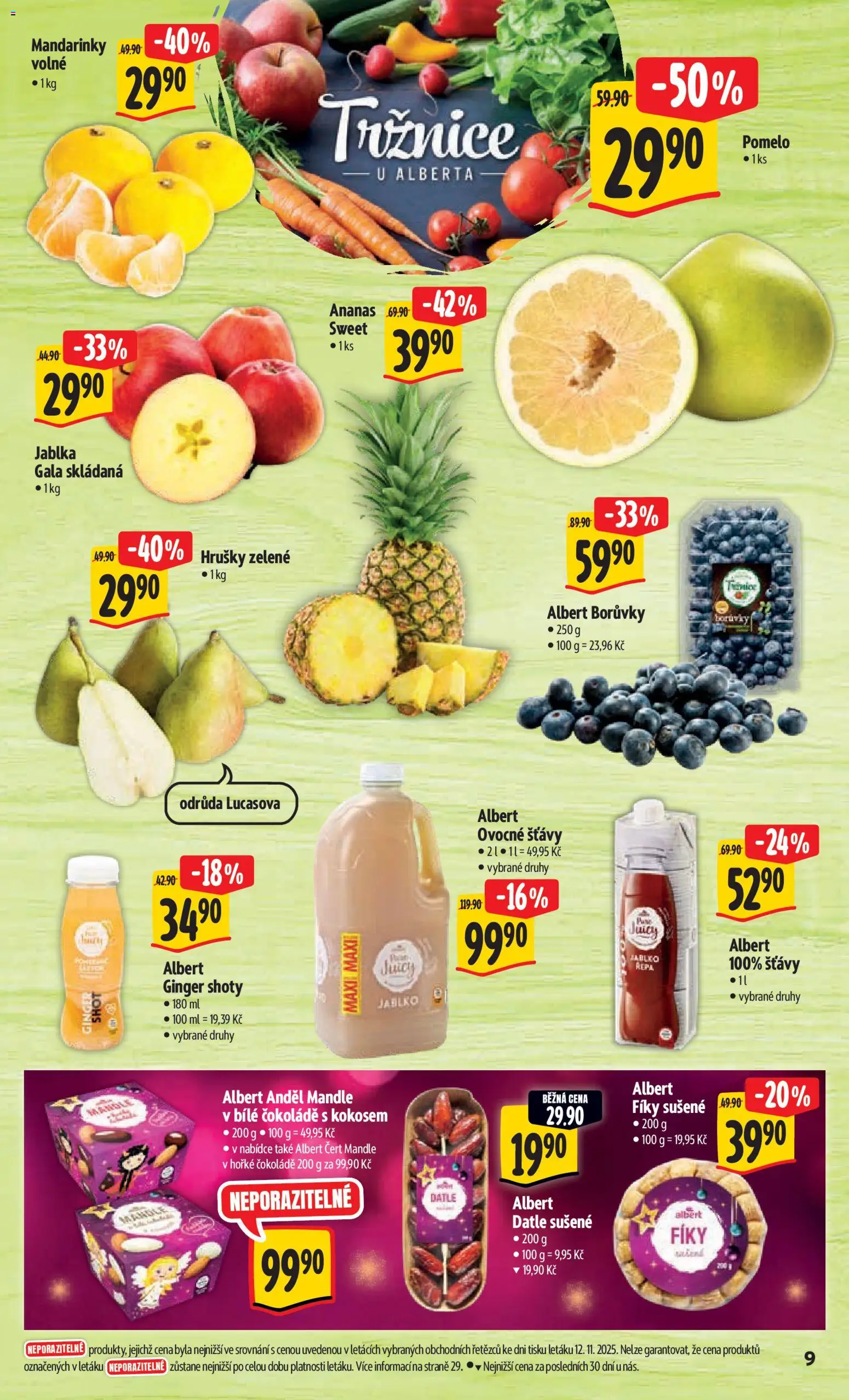 Albert leták - Hypermarket od 19.11.2025 | Strana: 15 | Produkty: Pomelo, Jablka, Borůvky, Mandle