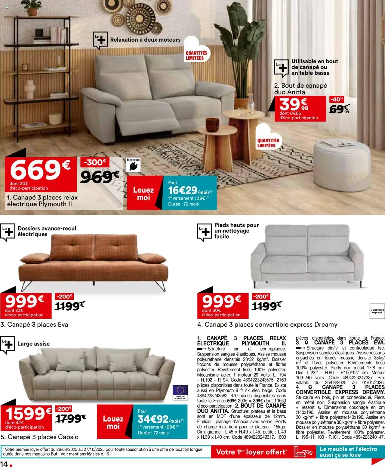{H1} | Page: 14 | Produits: Plateau, Poids, Mousse, Table basse