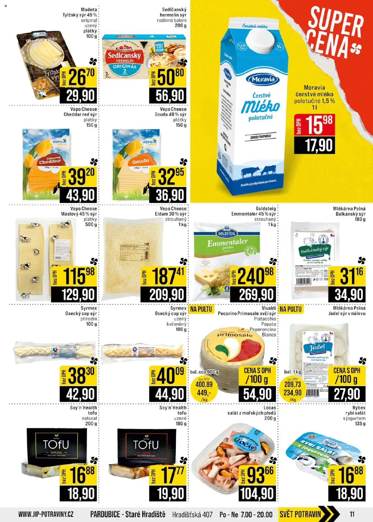 Jip leták - Cash & Carry od 29.10.2025 | Strana: 11 | Produkty: Mléko, Salát, Hermelín, Eidam