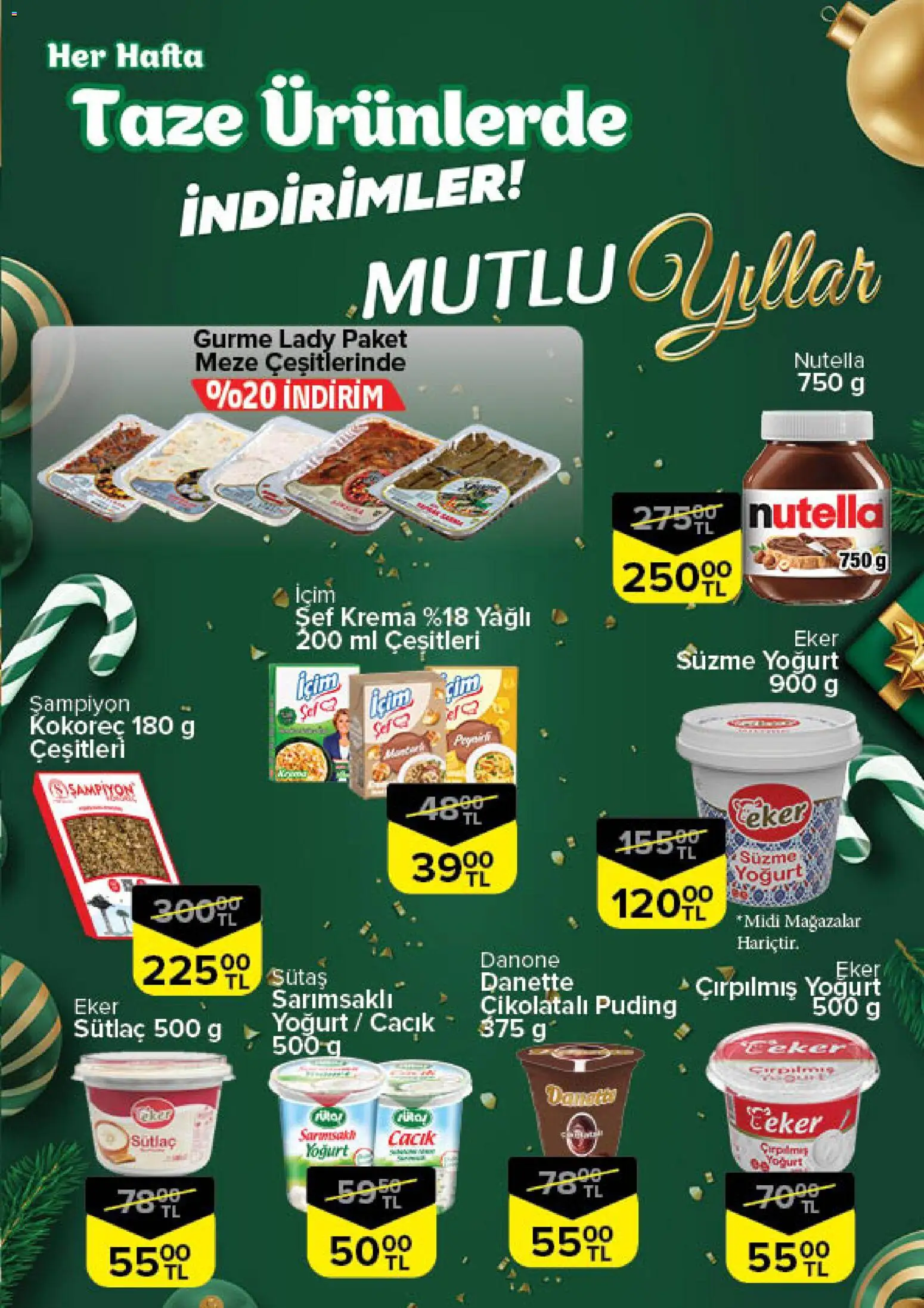 Onur Market Taze Ürünlerde İndirimler - İstanbul - 25.12.2025 tarihinden itibaren geçerlidir | Sayfa: 3 | Ürünler: Yoğurt