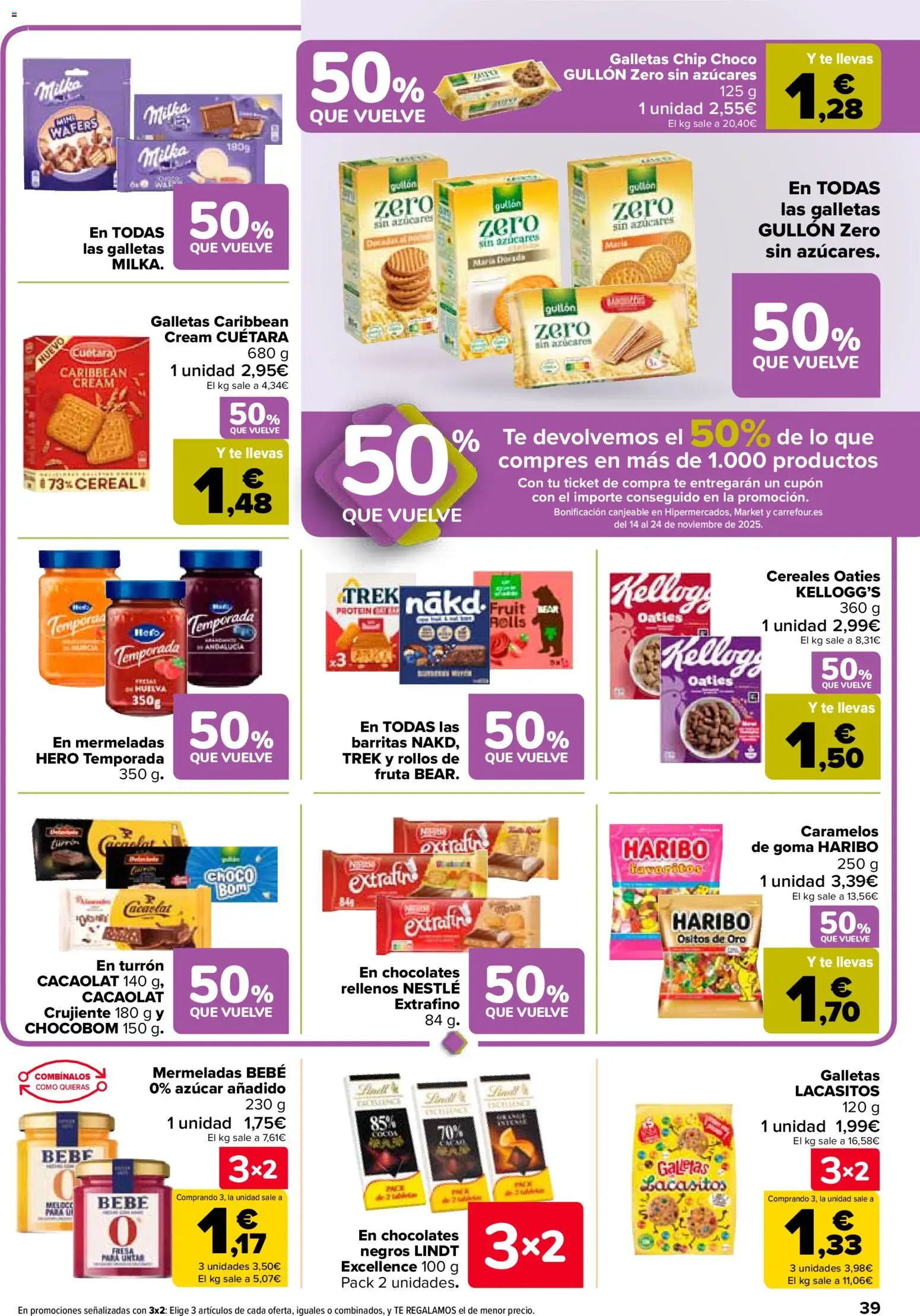 Carrefour folleto │ válido desde el 28.10.2025 | Página: 39 | Productos: Cereales, Κεραία, Té, Galletas
