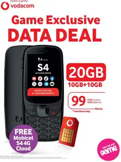 Game - Vodacom Specials │ valid from 07.07.2025 | Page: 19 | Products: Data, Watch, Shorts, Stock