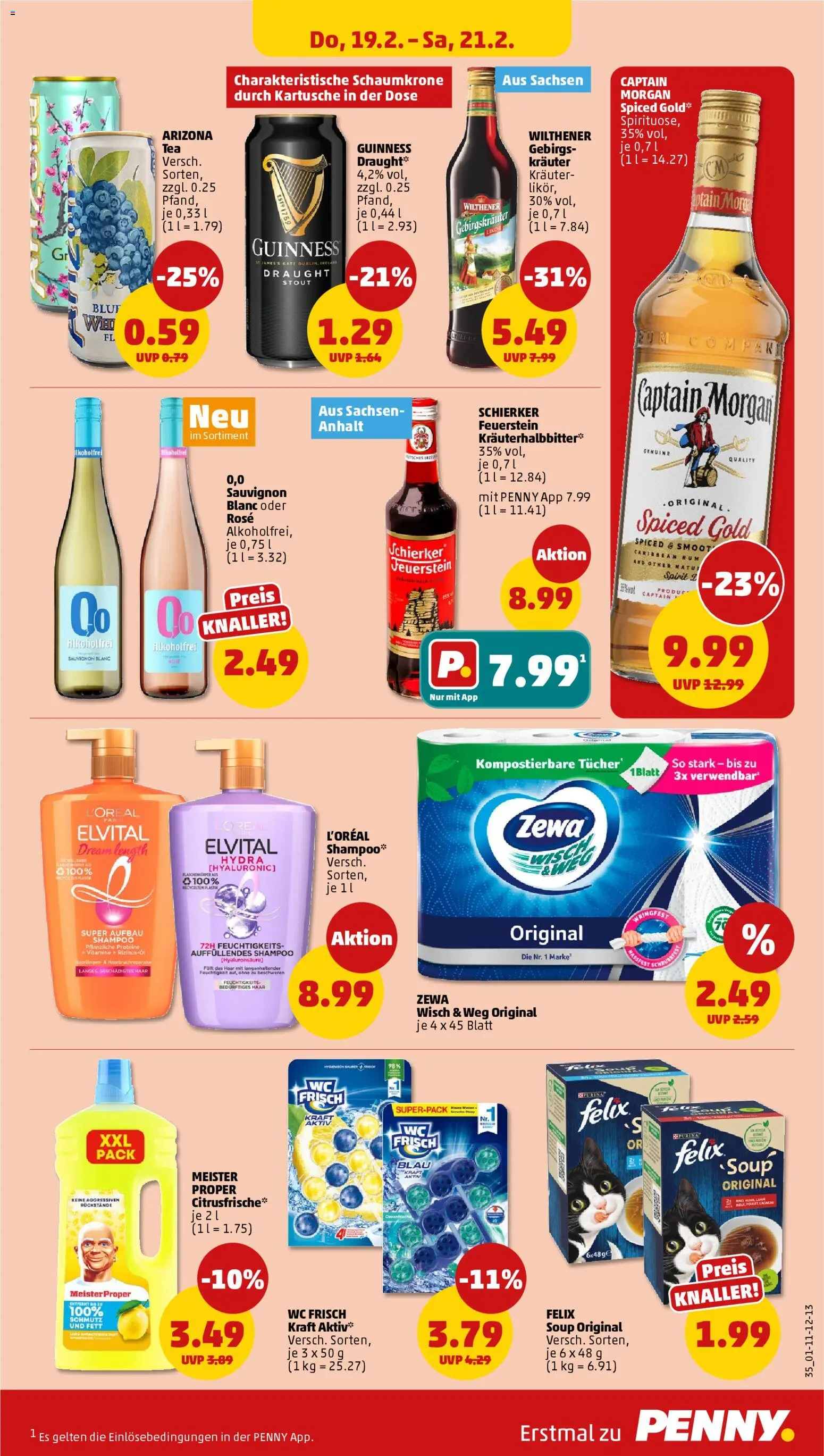Penny Prospekt 	 – gültig ab 16.02.2026 | Seite: 37 | Produkte: Likör, Rum, Zewa, Wc frisch