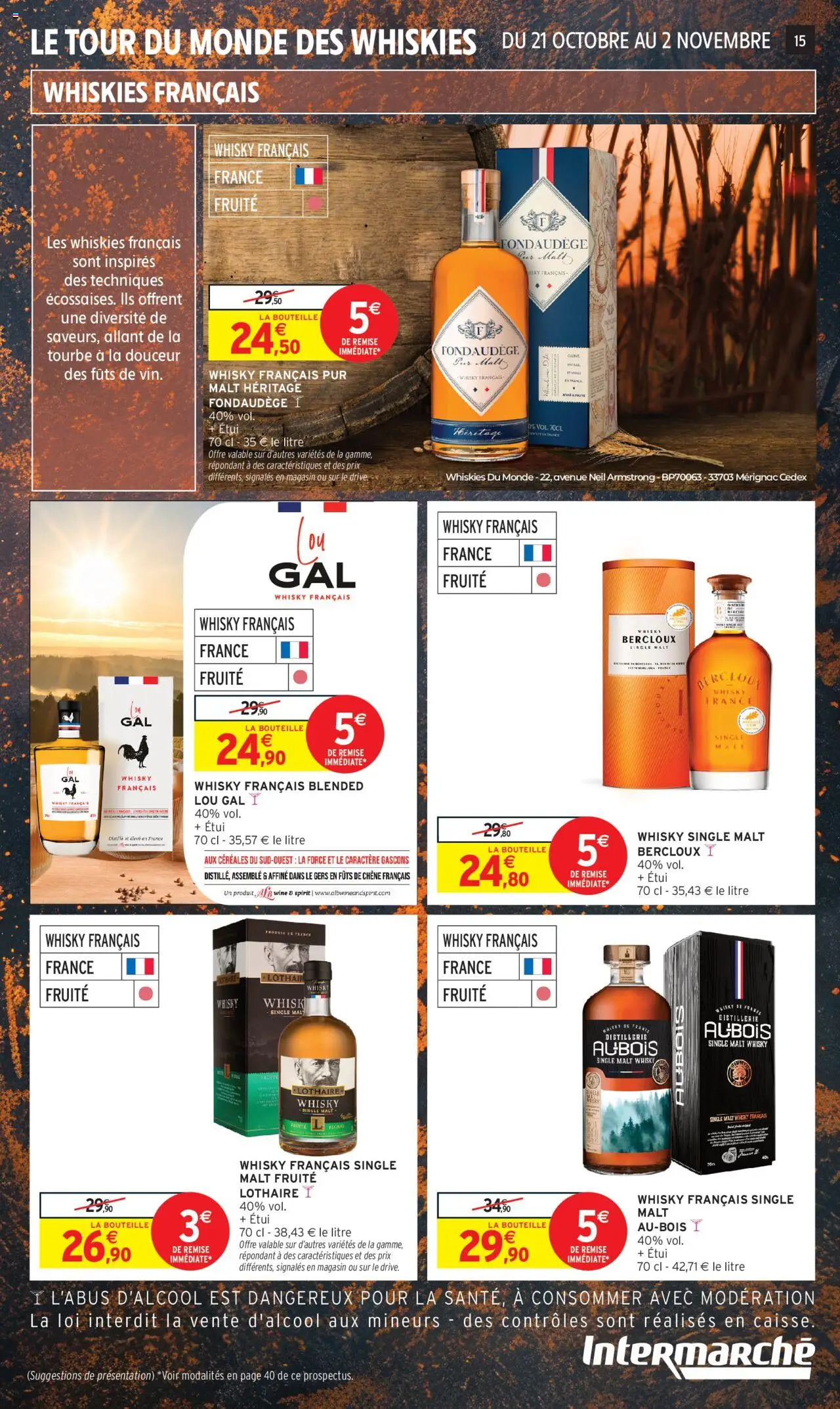 {H1} | Page: 15 | Produits: Whisky, Étui, Céréales