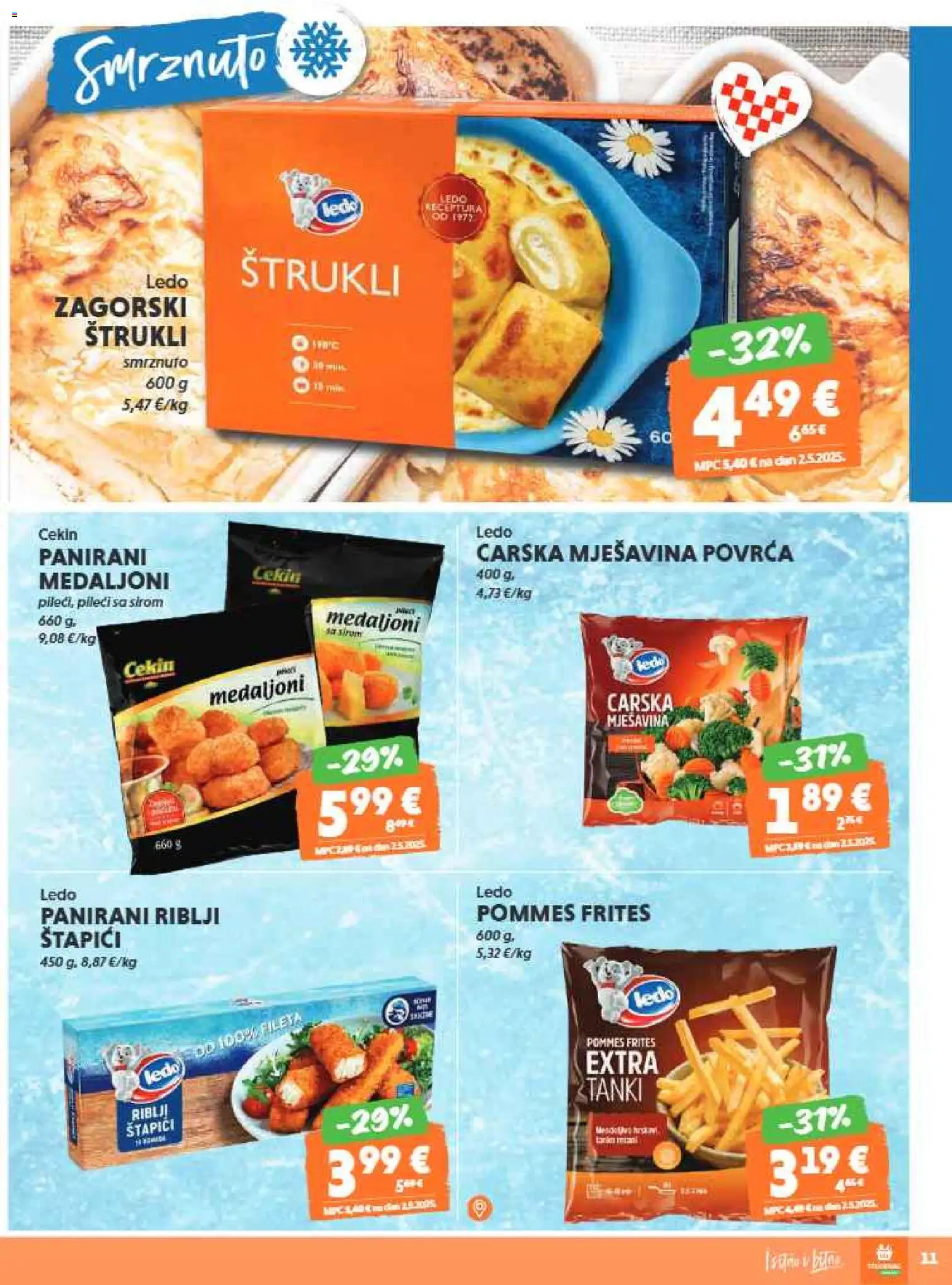 Studenac katalog | vrijedi od 21.01.2026 | Stranica: 11 | Proizvodi: Pommes frites, Ledo, Štapići