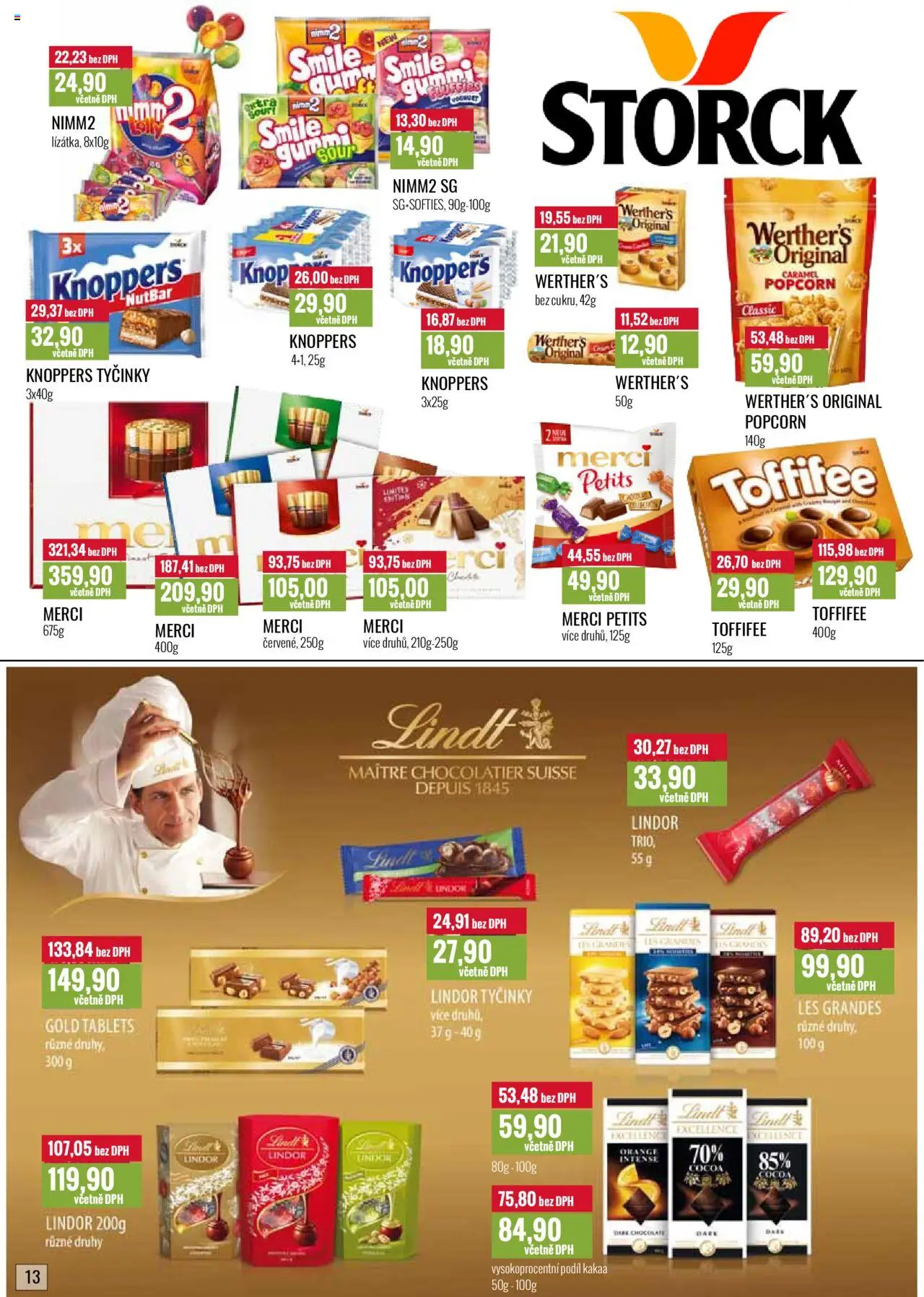 Ratio leták od 01.10.2025 | Strana: 14 | Produkty: Lindor, Lindt, Knoppers, Tyčinky