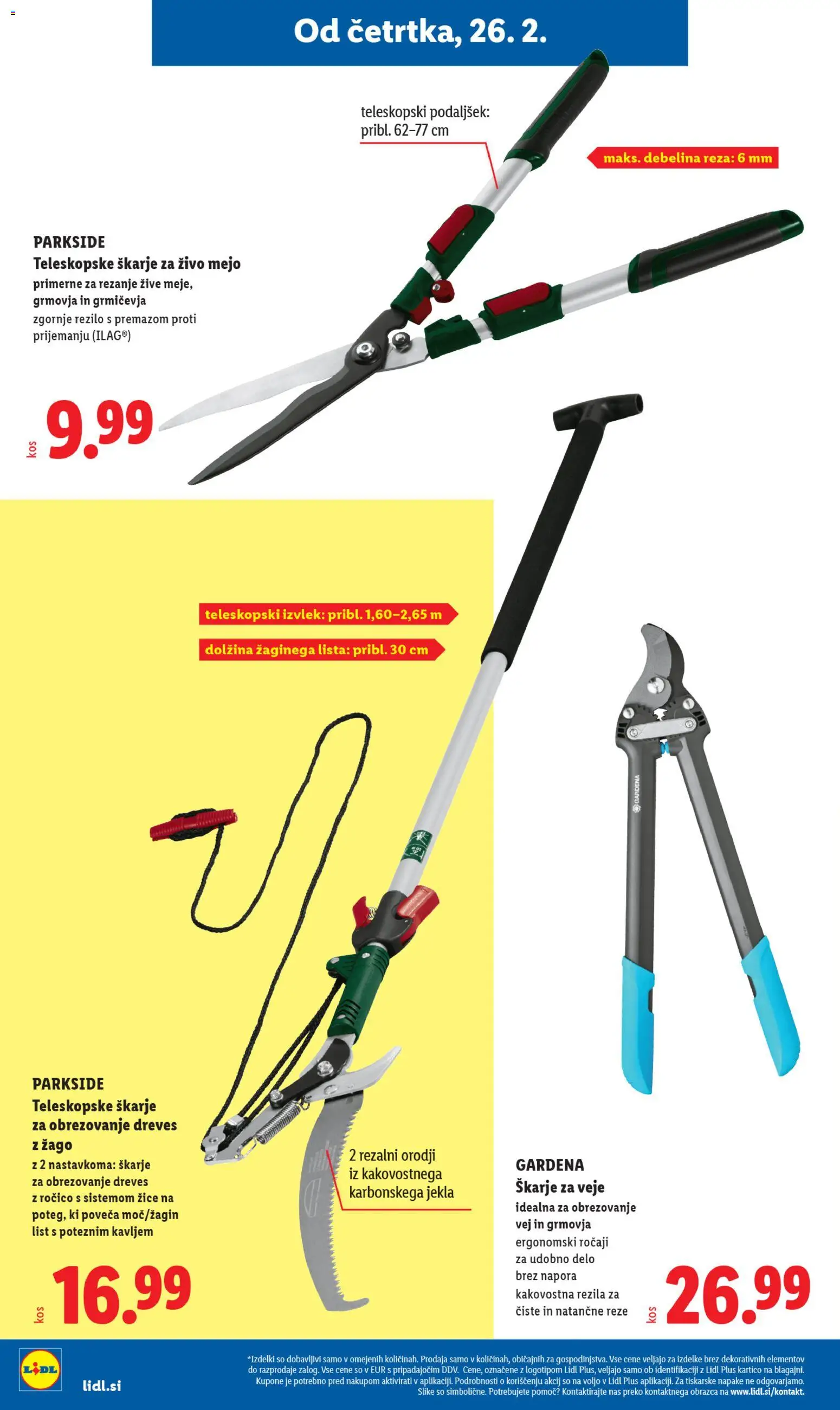 Novi Lidl katalog ponudbe – veljaven od 20.04.2026 | Stran: 8 | Izdelki: Škarje za živo mejo