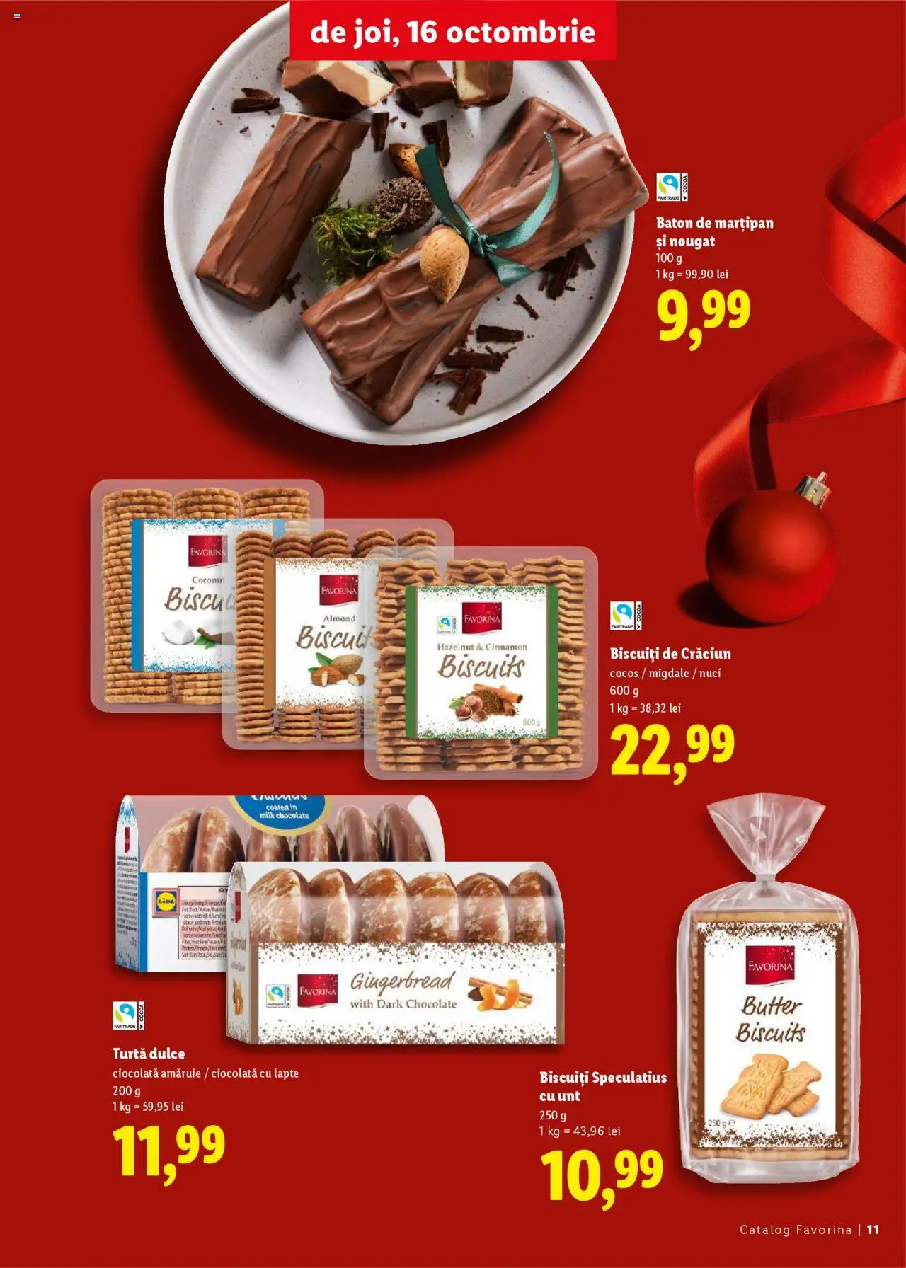 Noul catalog Lidl – valabil de la 16.10.2025 | Pagină: 11 | Produse: Unt, Nuci, Biscuiți, Turtă dulce