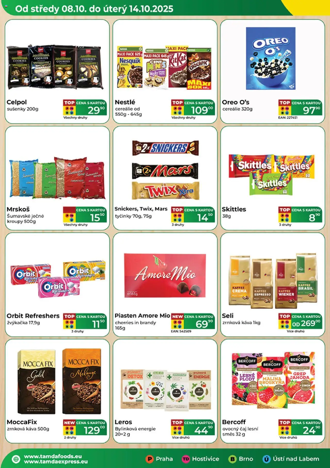 Tamda Foods leták od 08.10.2025 | Strana: 2 | Produkty: Box, Brandy, Zrnková káva, Oreo