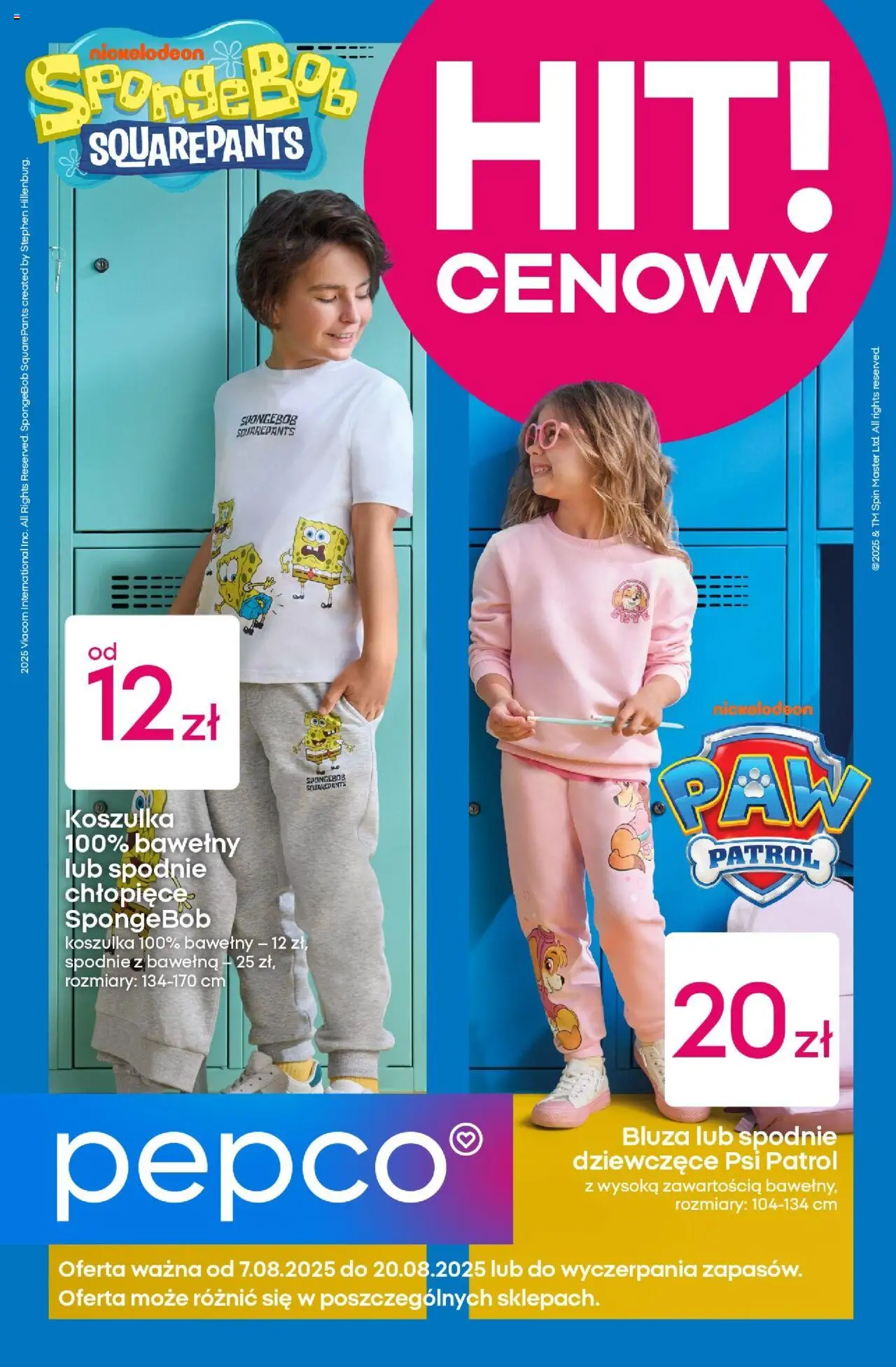 Pepco Gazetka od 07.08.2025 | Strona: 1 | Produkty: Spodnie, Bób