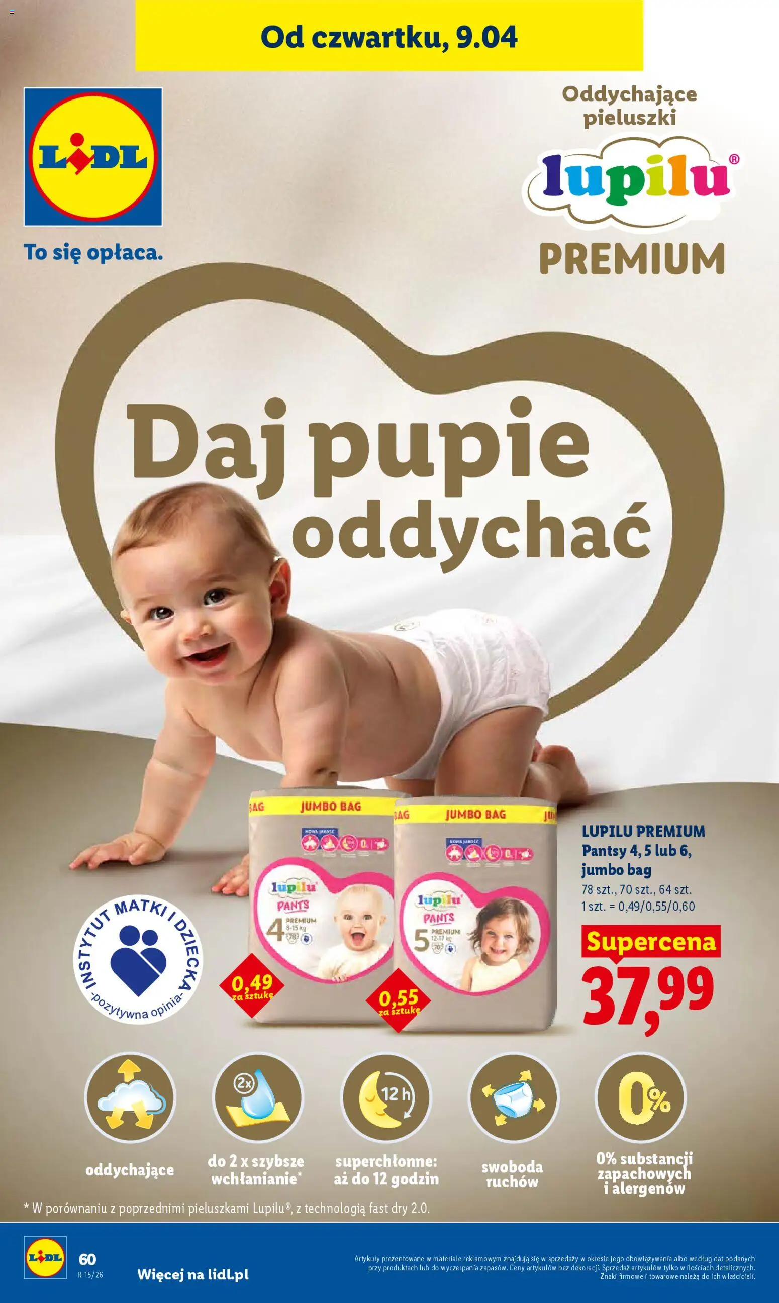 Lidl Polsko leták od 09.04.2026 | Strana: 62 | Produkty: Pants