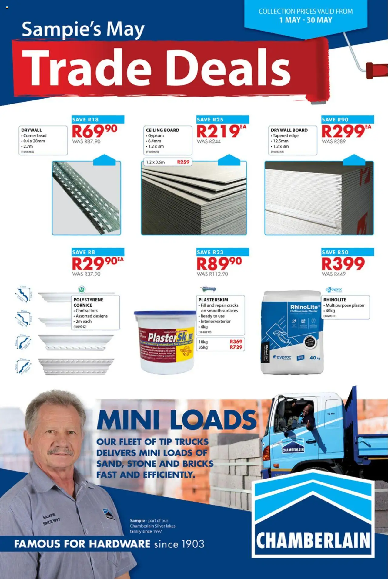 Chamberlain specials May 2025 » online catalogue