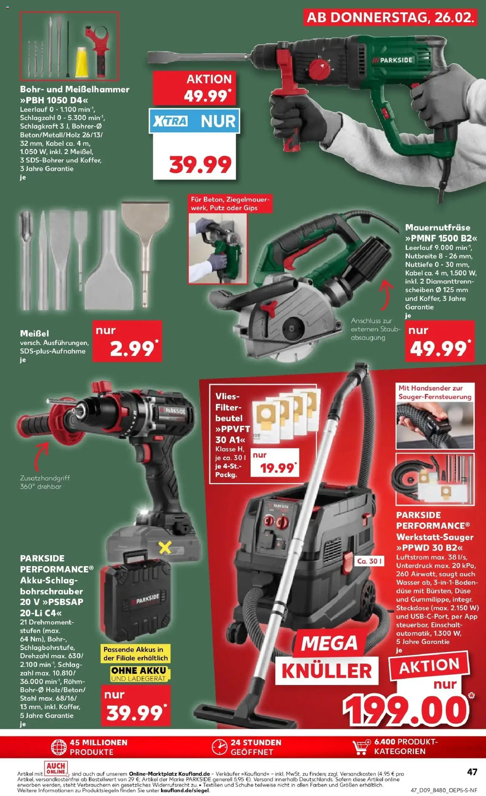 Kaufland prospekt Ludwigsburg	 – gültig ab 26.02.2026 | Seite: 47 | Produkte: Kabel, Steckdose, Wasser, Ladegerät