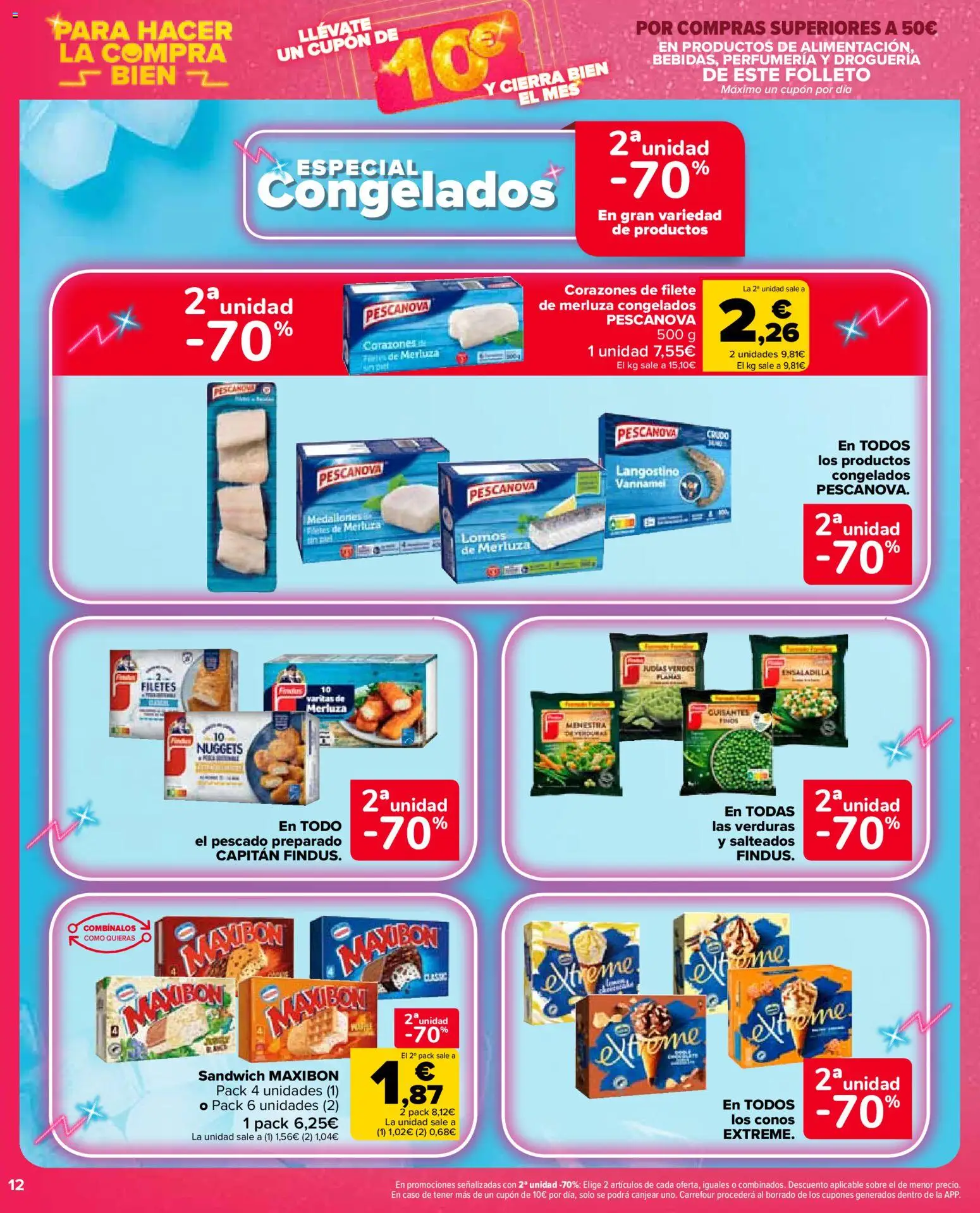 Carrefour Market folleto │ válido desde el 12.03.2026 | Página: 12 | Productos: Pescado, Filete, Langostino, Nuggets