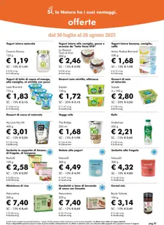 Volantino Natura Sì del 30.07.2025 | Pagina: 20 | Prodotti: Caffè, Sorbetto, Limone, Lampone