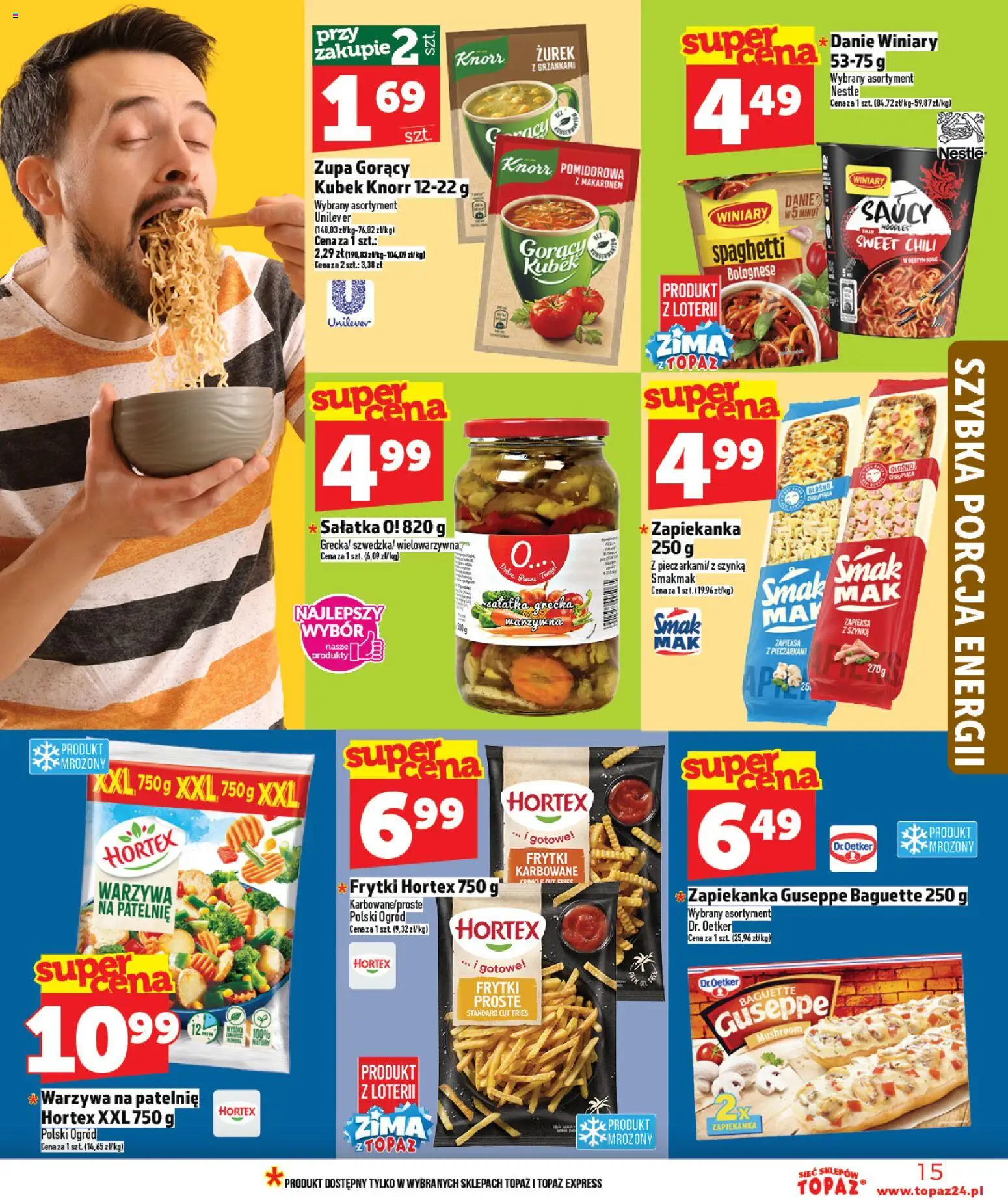 Topaz Gazetka od 08.01.2026 | Strona: 15 | Produkty: Chili, Warzywa na patelnie, Zurek, Patelnie