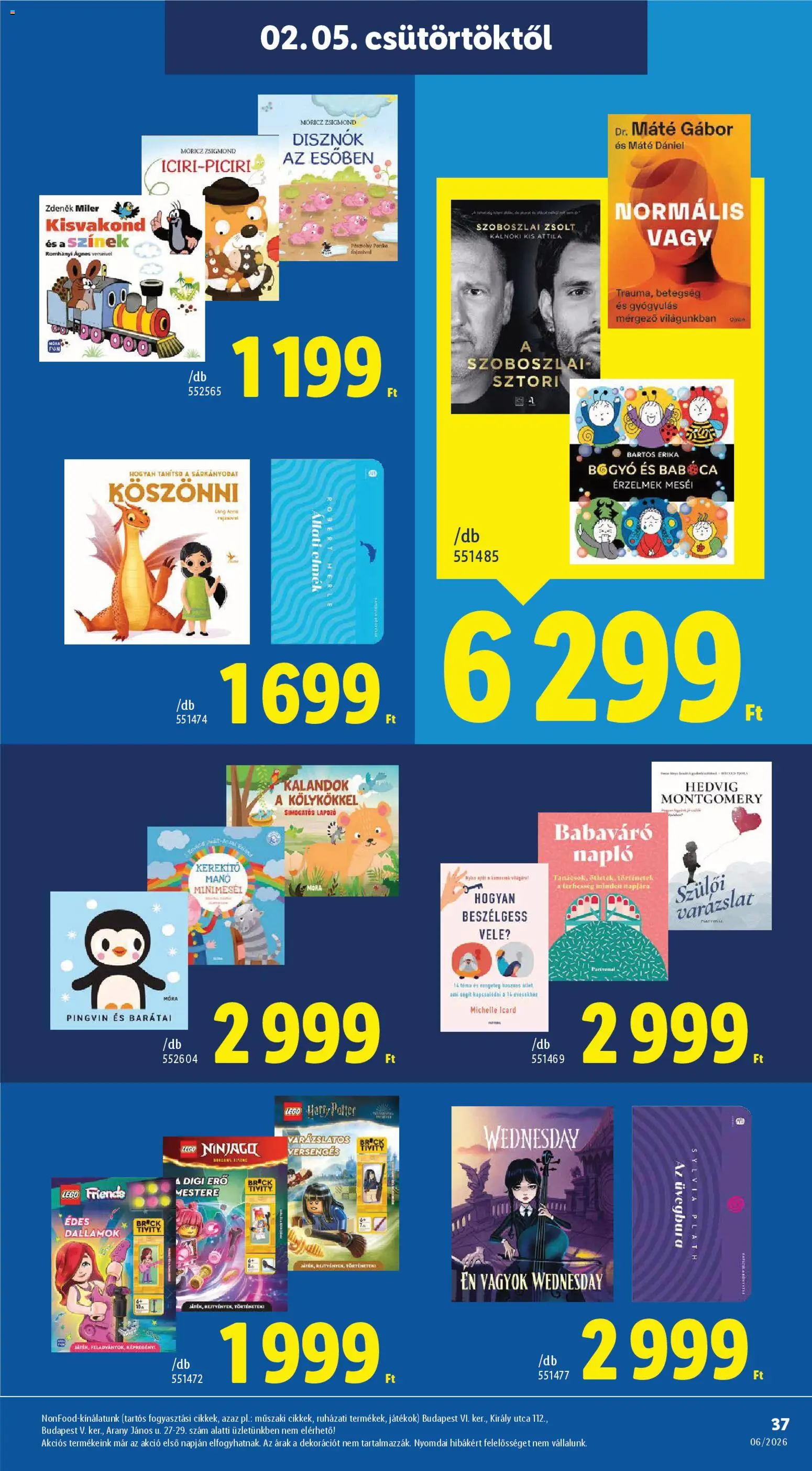 Lidl akciós ujság - amely érvényes a következő dátumtól: 05.02.2026 | Oldal: 37 | Termékek: Játékok
