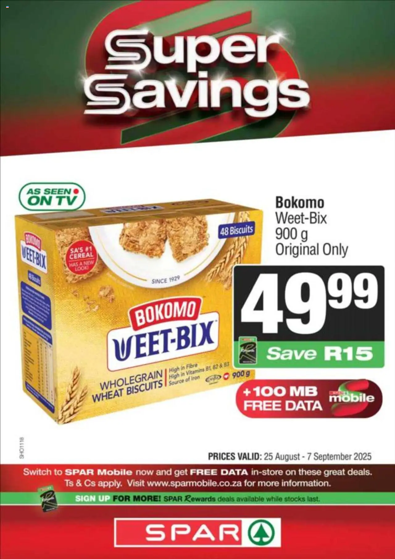 Spar Specials │ valid from 25.08.2025 | Page: 1 | Products: Data, Iron, Vitamins, Switch