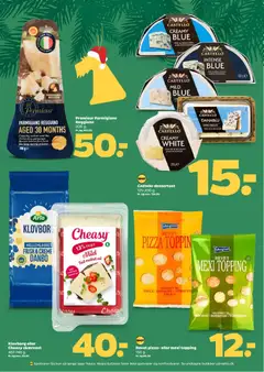 Revet pizza- eller mexi topping, Revet pizza- eller mexi topping 150 g. gyldig fra 15.11.2025 | Side: 15