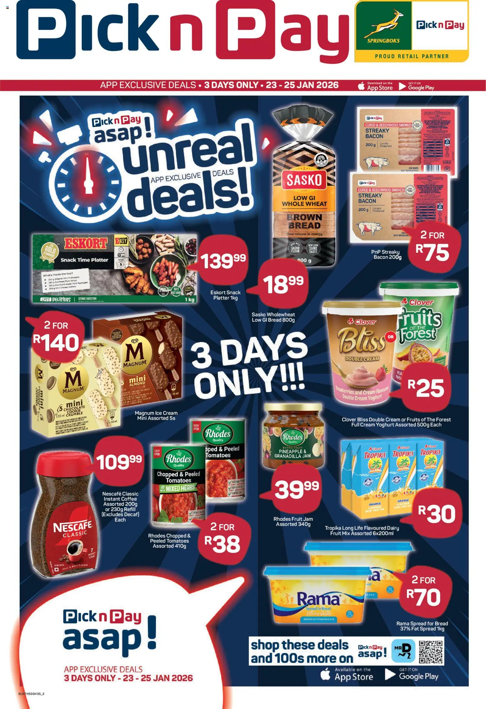 New Pick n Pay catalogue – valid from 23.01.2026 | Page: 2 | Products: Pineapple, Herbs, Fruit, Bacon
