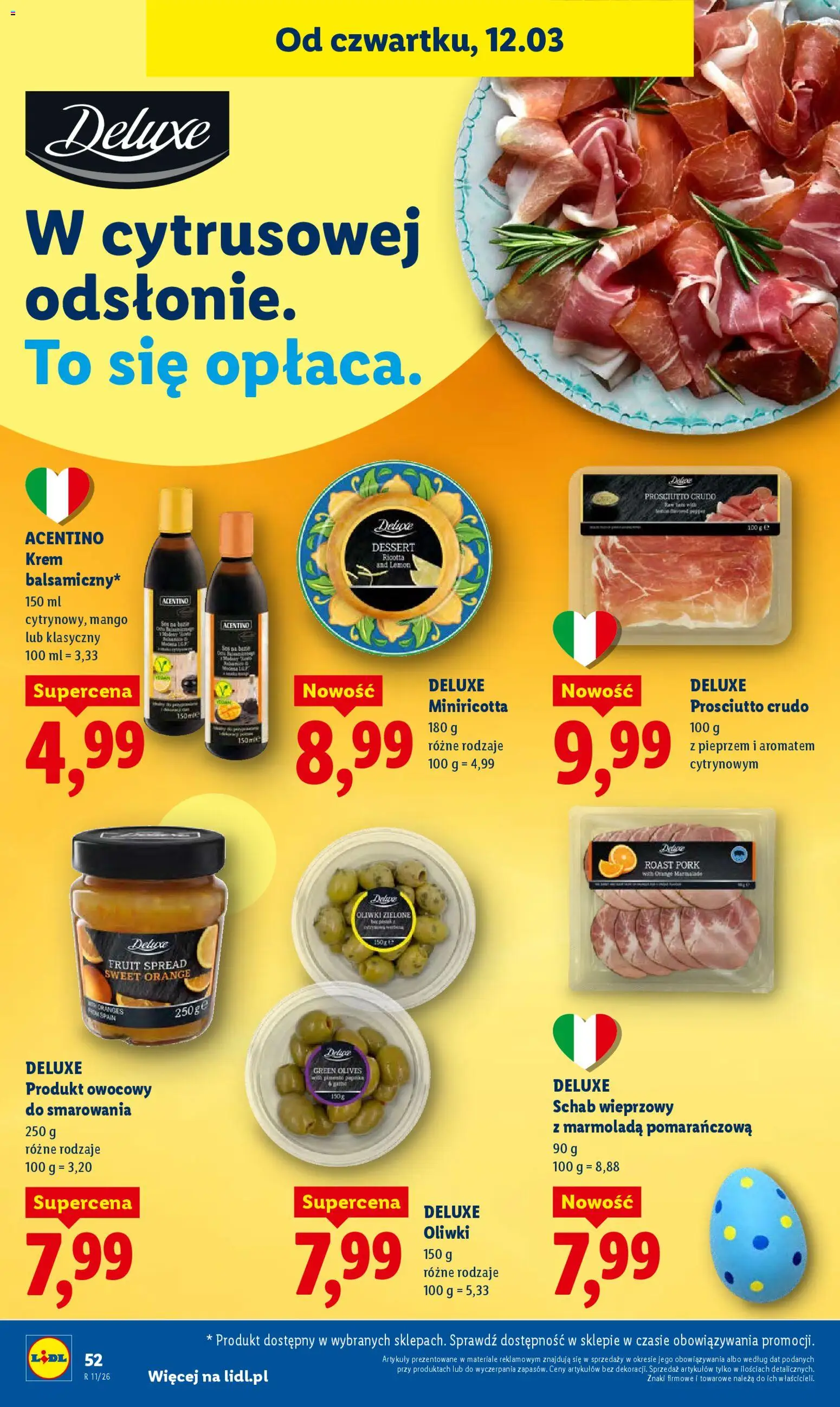 Lidl Polsko leták od 12.03.2026 | Strana: 54 | Produkty: Ricotta, Mango, Krém, Deluxe