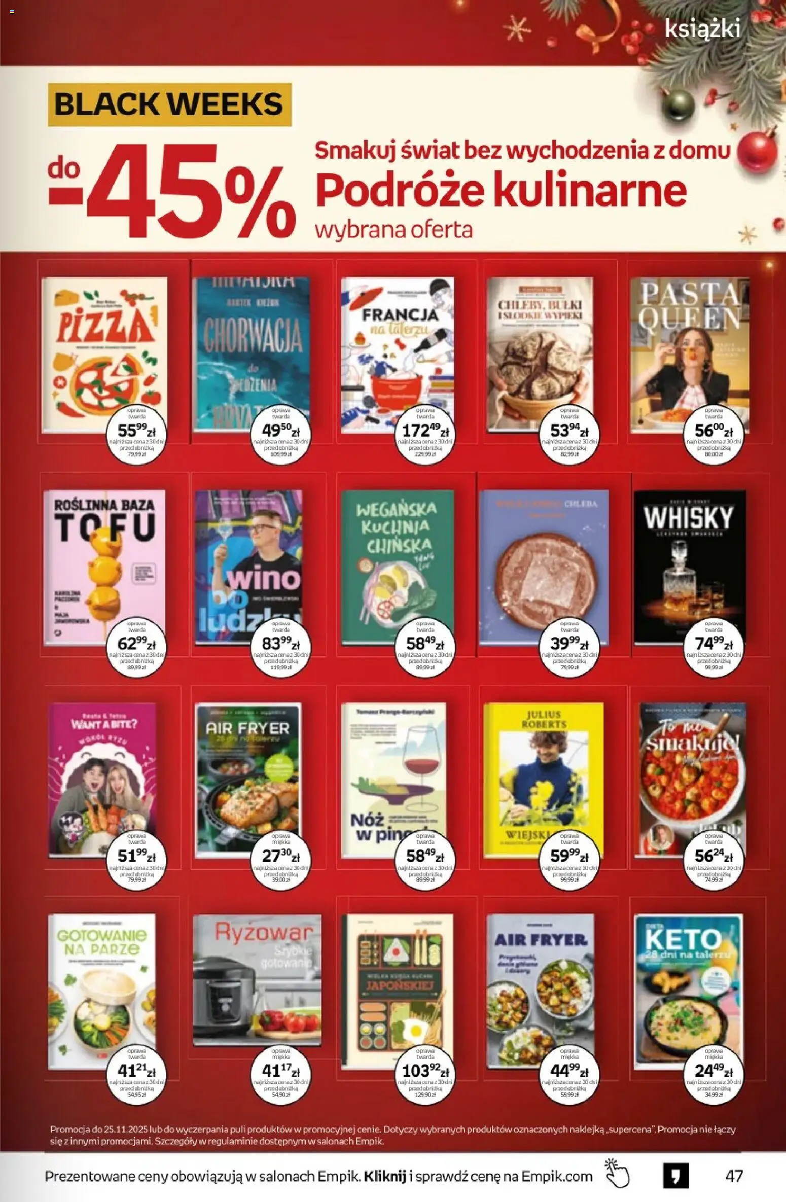 Empik promocje - Tom kultury Książki od 12.11.2025 | Strona: 47 | Produkty: Tofu, Pizza, Wino, Whisky