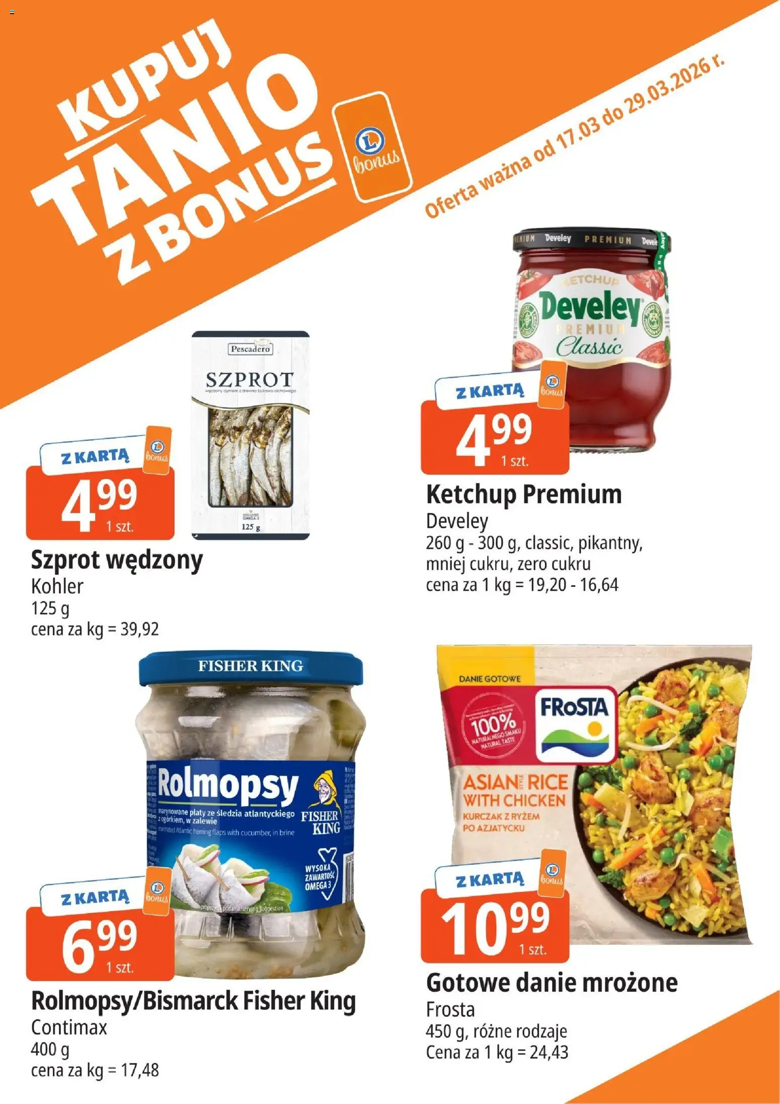 E.Leclerc gazetka - Kłodzko kupony dodatkowe od 17.03.2026 | Strona: 10 | Produkty: Karta, Kurczak, Ketchup