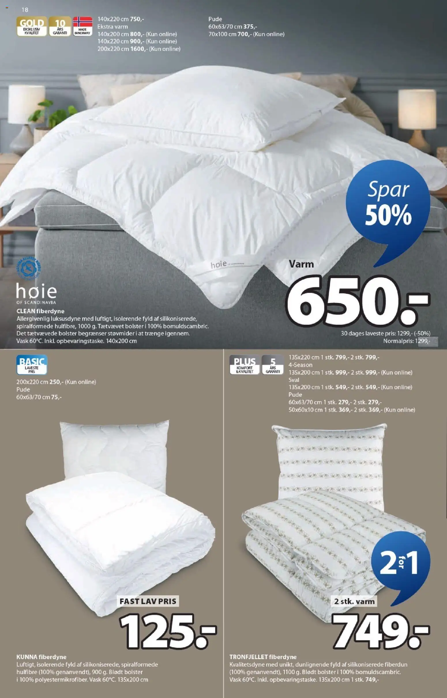 JYSK tilbudsavis – gyldig fra 13.02.2026 | Side: 18 | Produkter: Pude