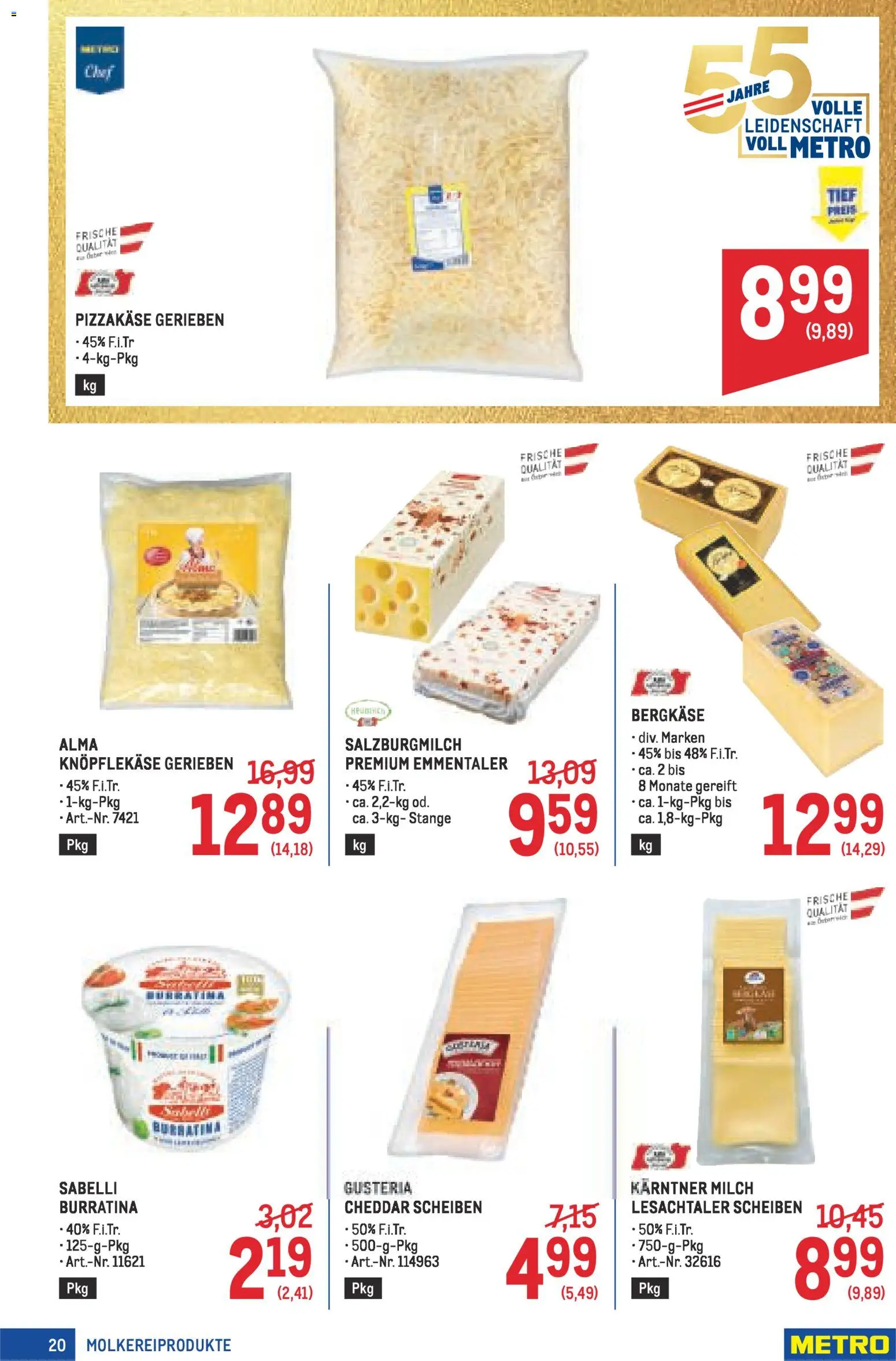 Metro Profi gültig ab 05.03.2026 | Seite: 20 | Produkte: Milch