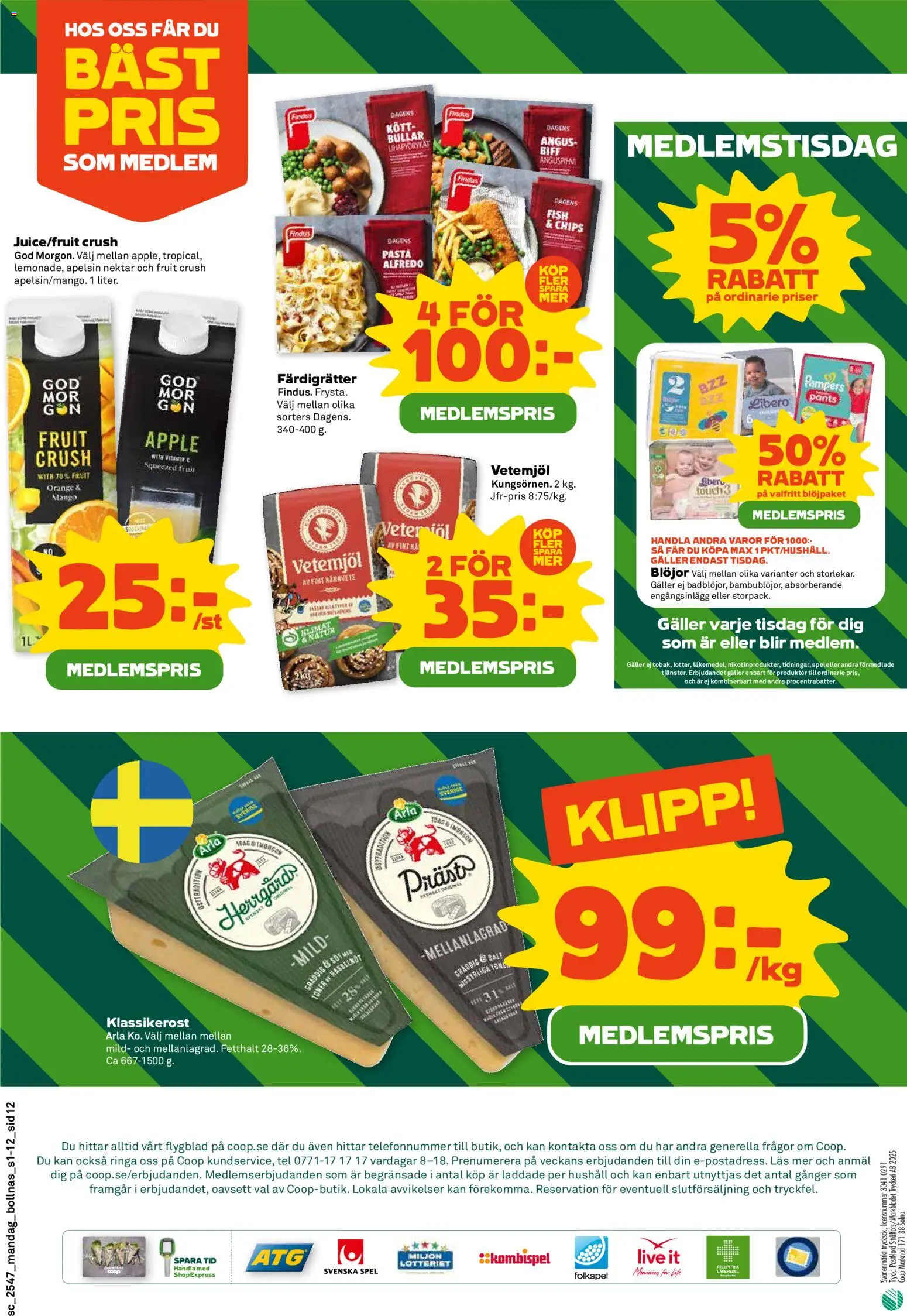 Stora Coop reklamblad aktuell från 17.11.2025 | Sida: 12 | Produkter: Salt, Galler, Chips, Spel