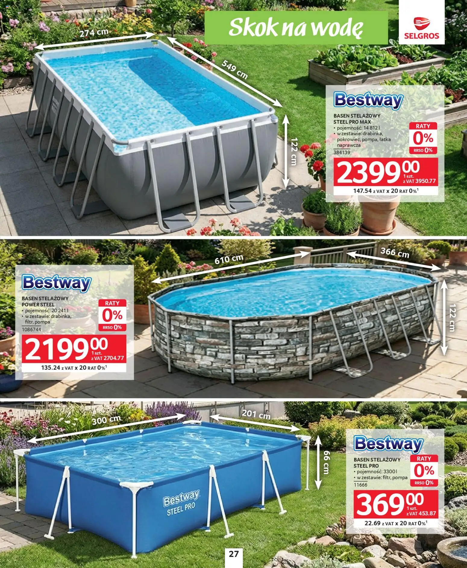 Selgros cash&carry gazetka - Majówka czas start od 23.04.2026 | Strona: 27 | Produkty: Basen