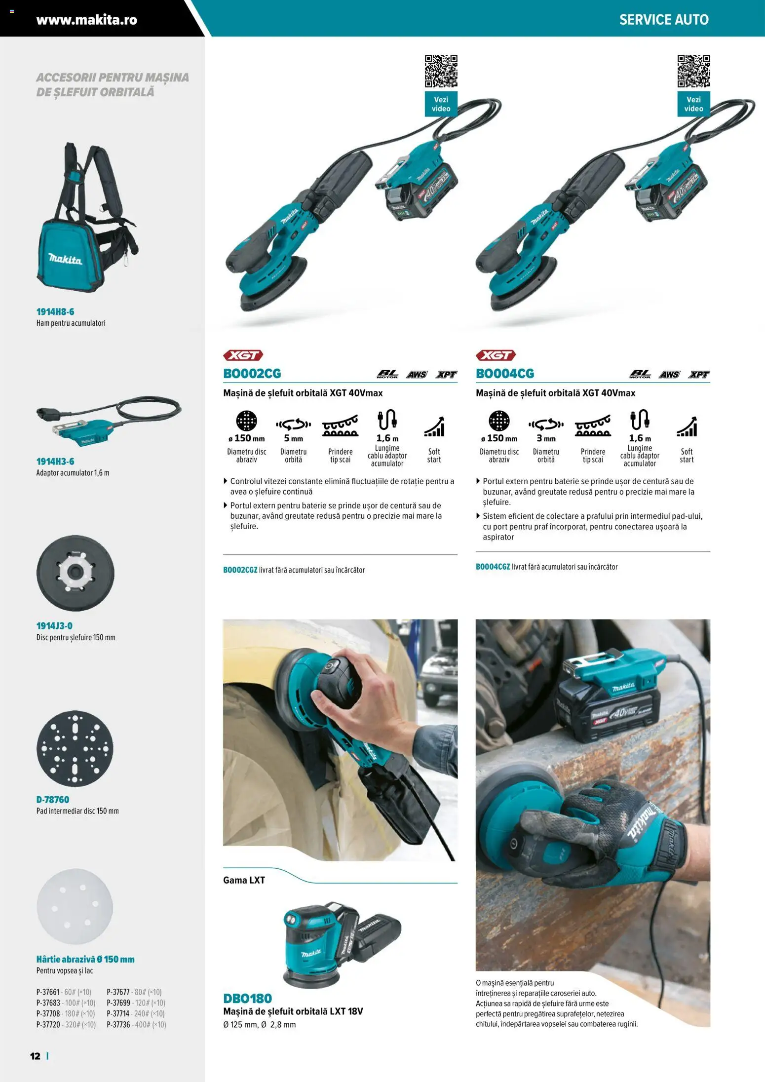 Noul catalog Makita – valabil de la 23.10.2025 | Pagină: 12 | Produse: Cablu, Aspirator, Vopsea, Baterie